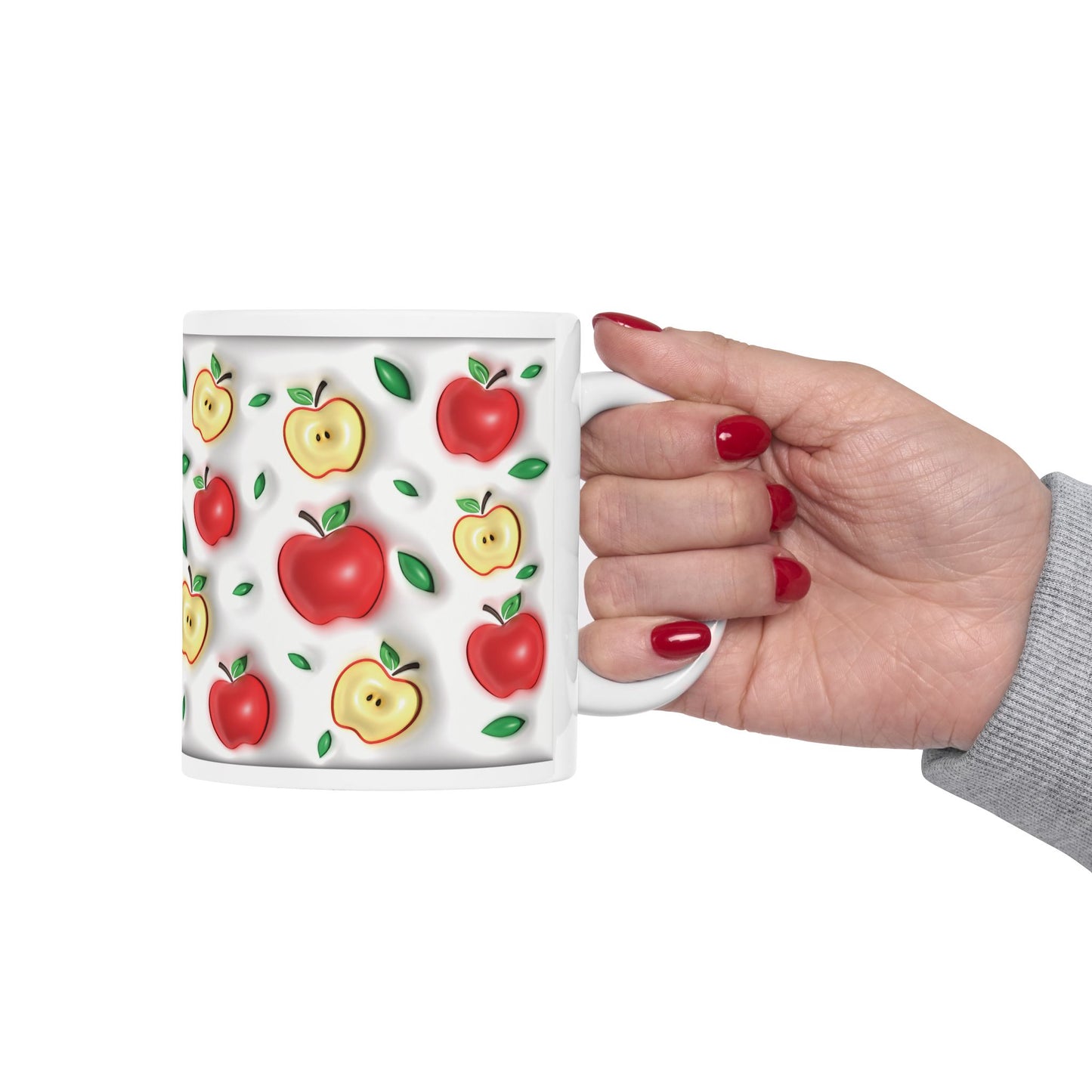 "Colorful Apple Pattern" Ceramic Mug (11oz, 15oz)