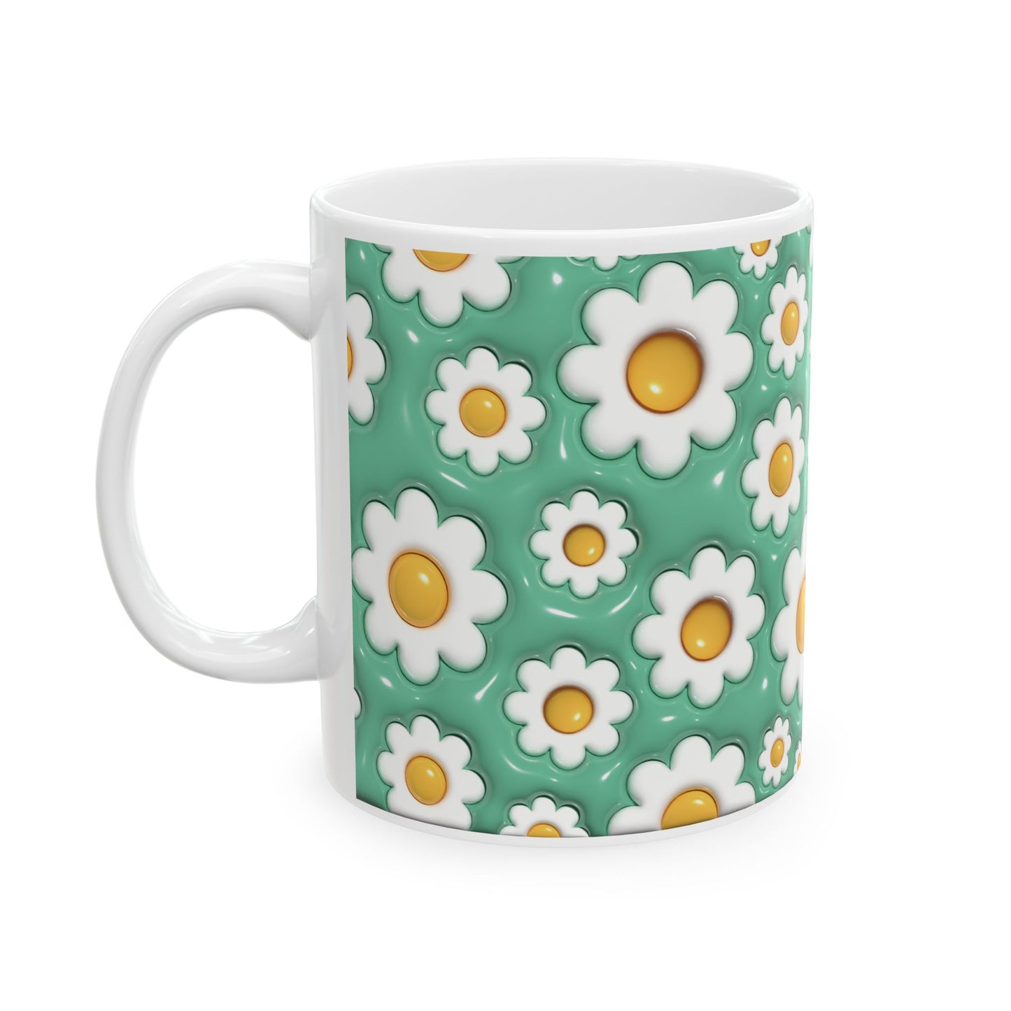 "Whimsical Daisy" Ceramic Mug (11oz, 15oz)
