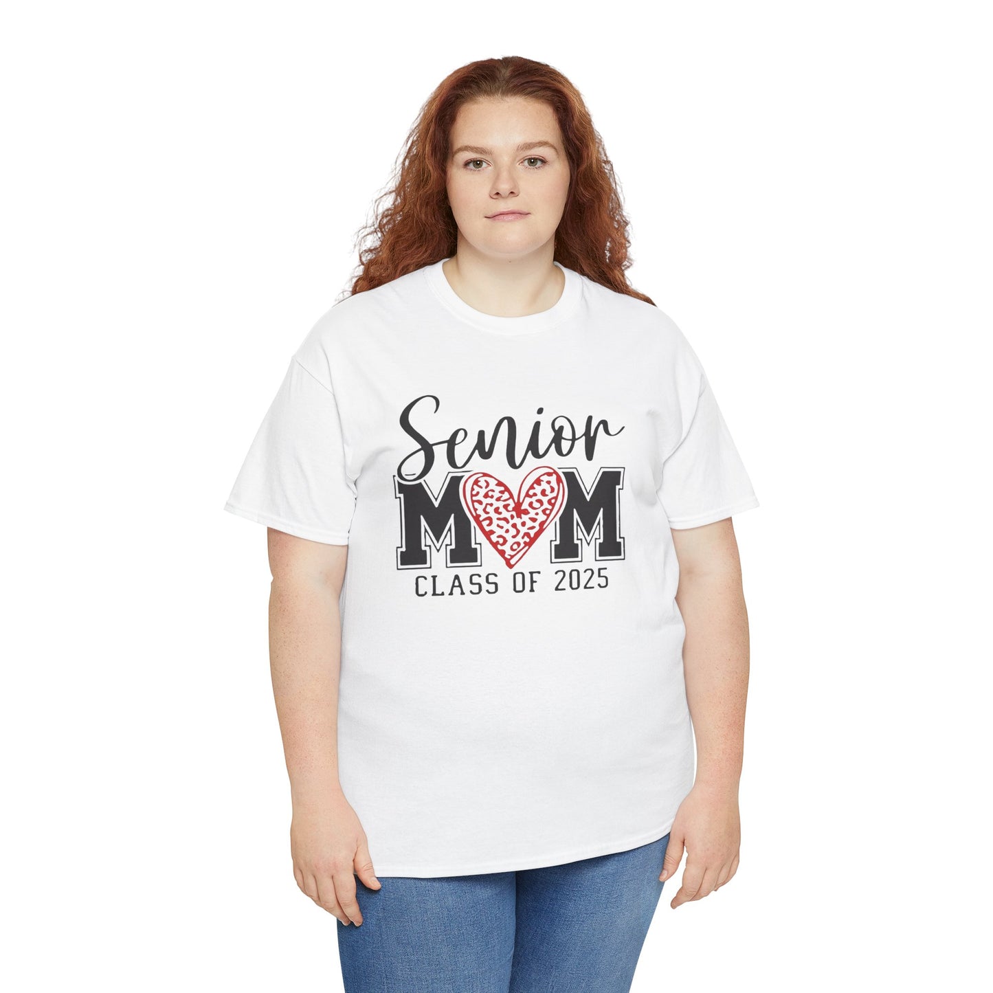 Senior Mom Class of 2026 Leopard Heart Shirt – Proud Graduation Tee for Moms