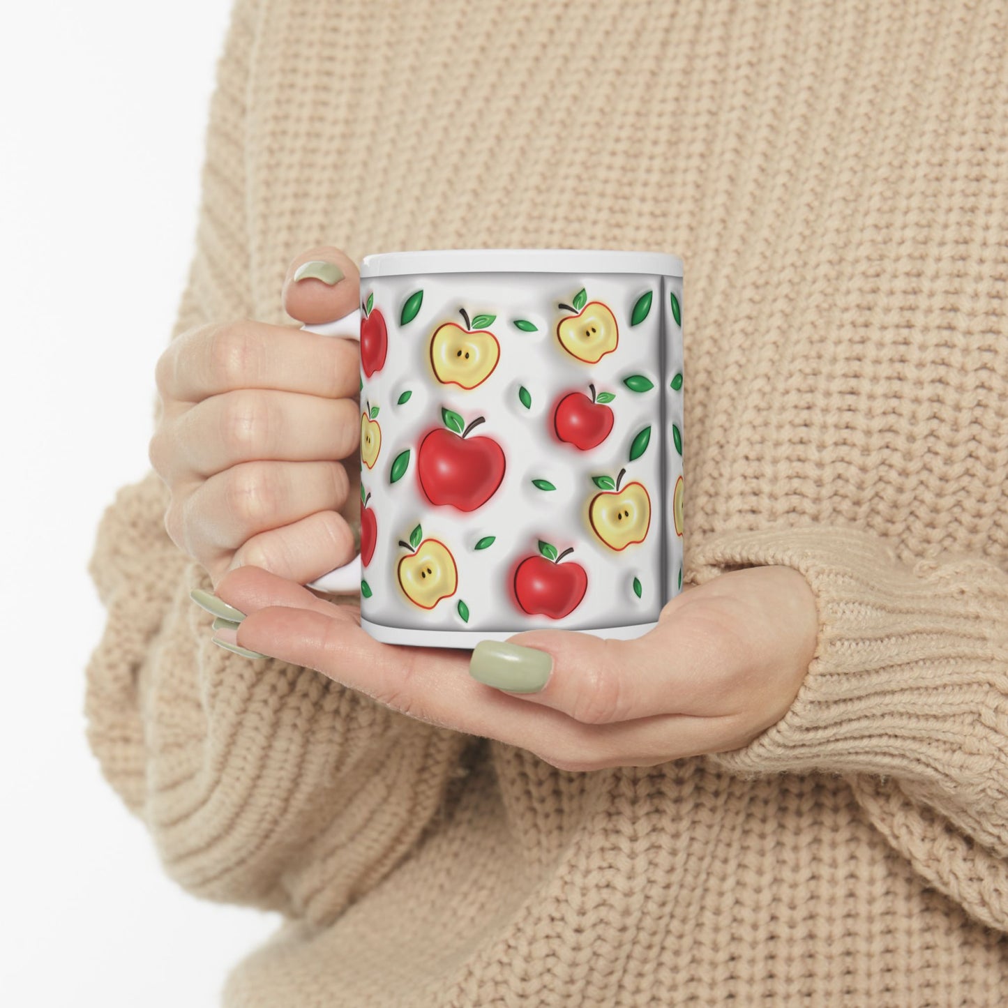 "Colorful Apple Pattern" Ceramic Mug (11oz, 15oz)