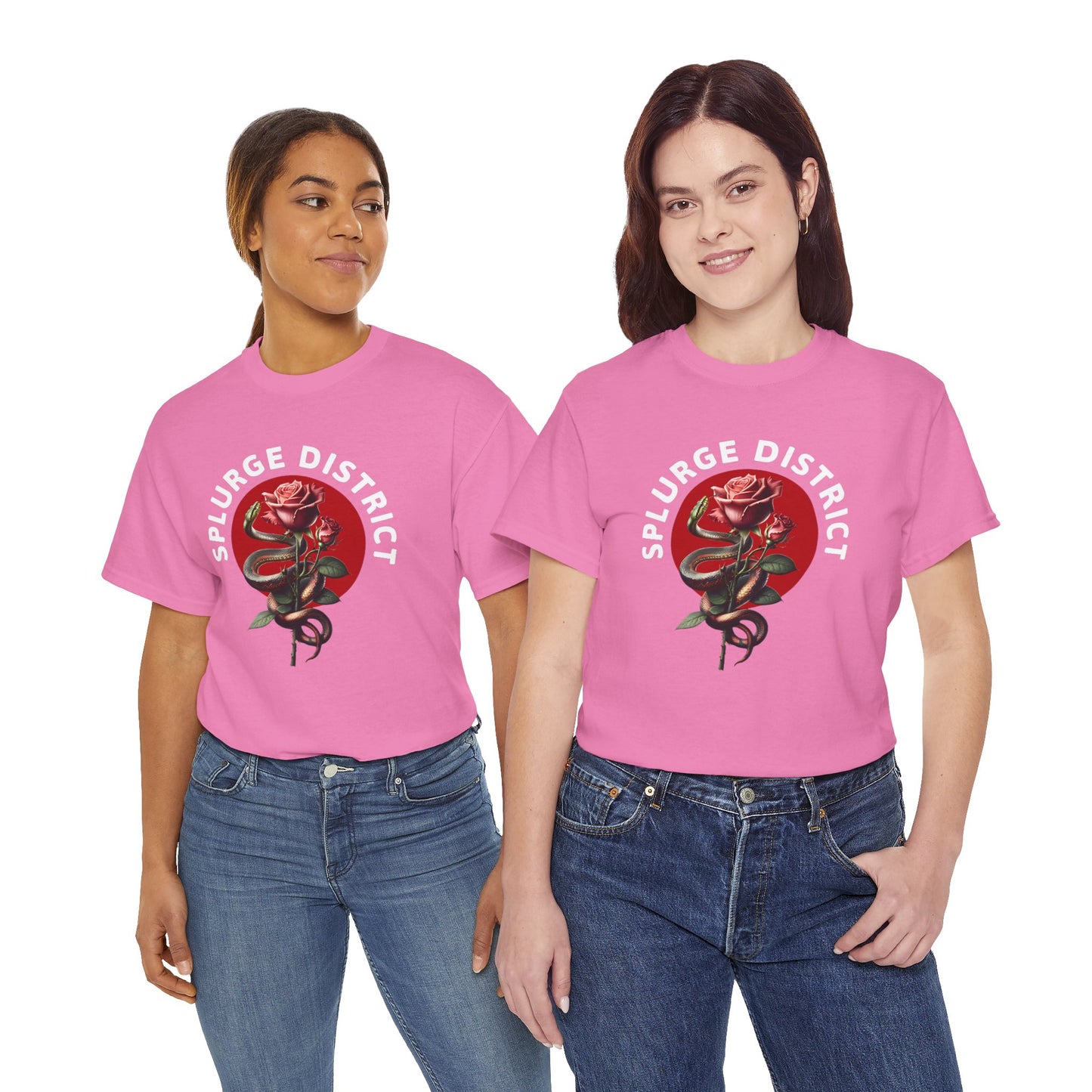 Splurge District Graphic Tee - with Rose Design