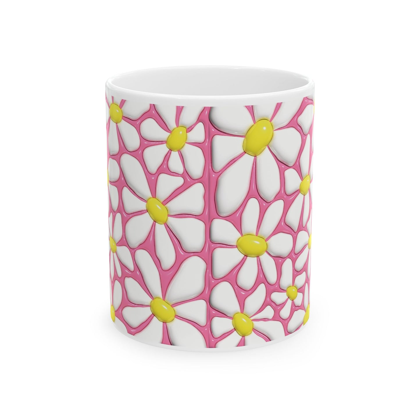 "Cheerful Daisy" Ceramic Mug (11oz, 15oz)