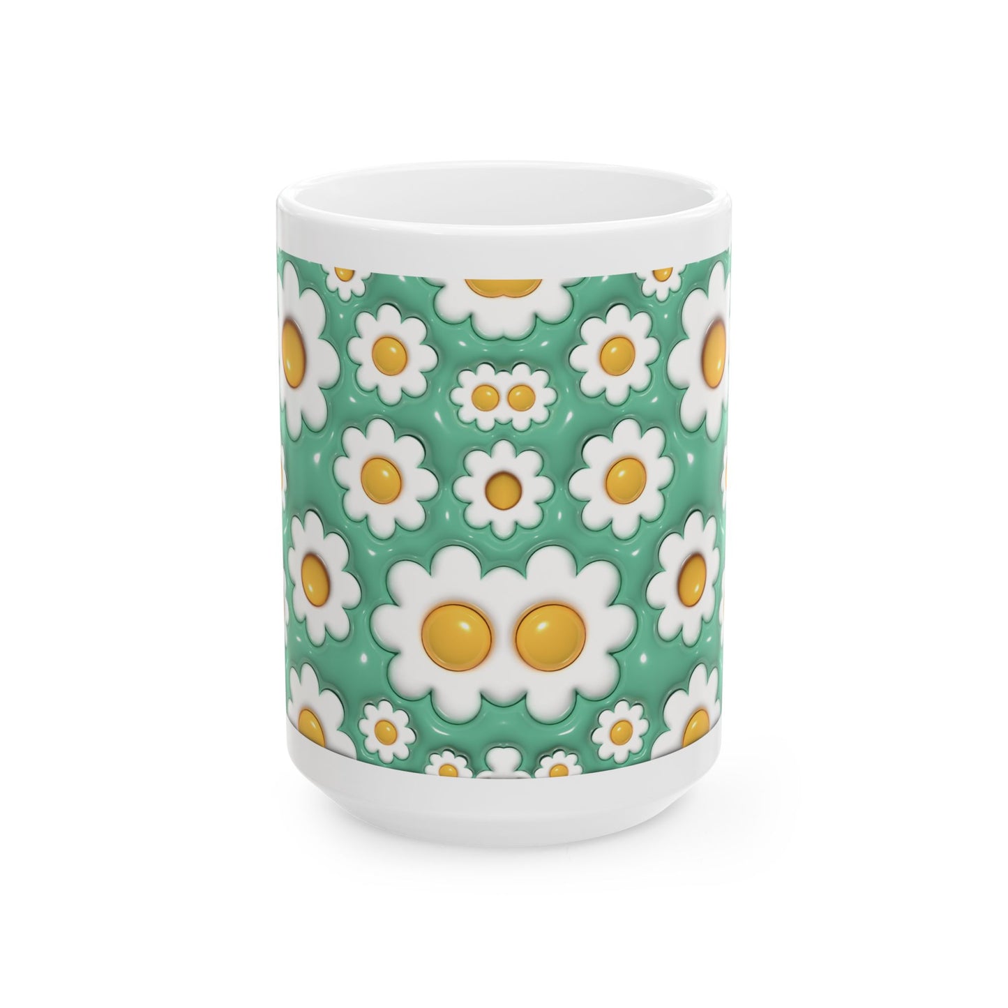 "Whimsical Daisy" Ceramic Mug (11oz, 15oz)