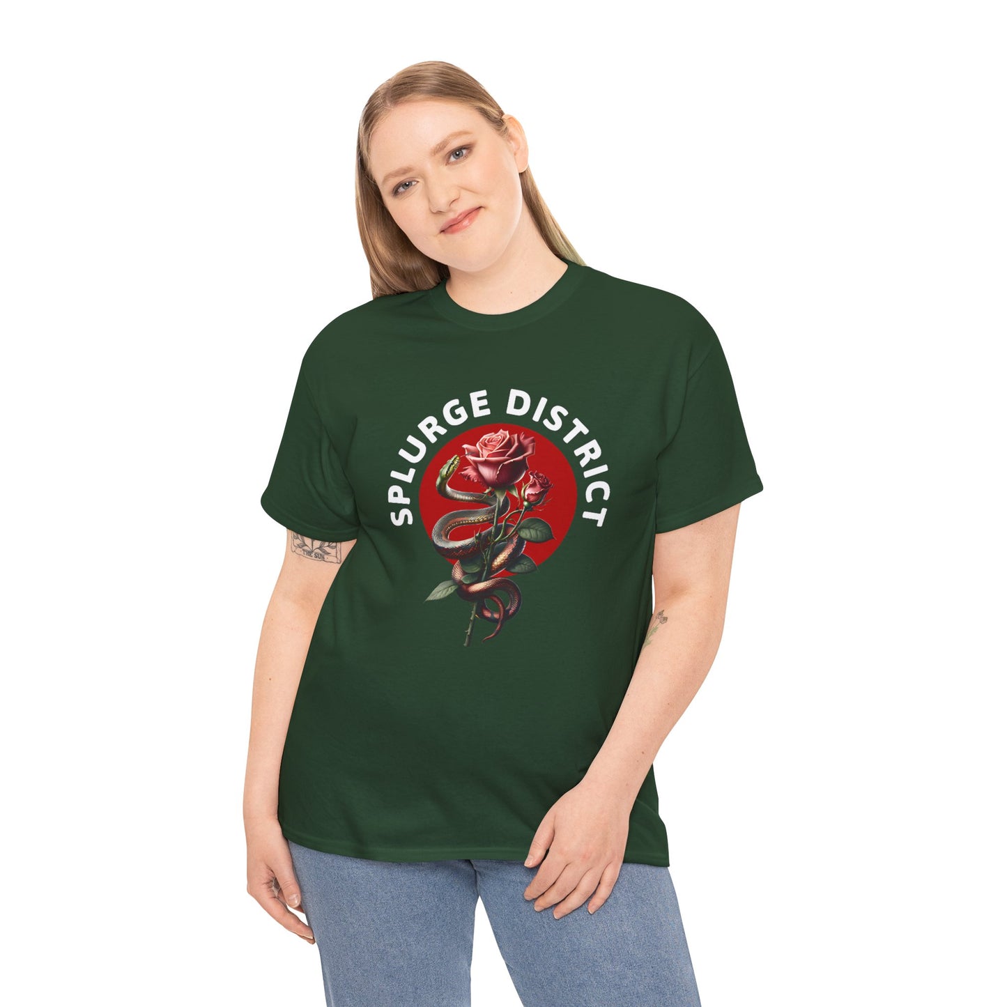 Splurge District Graphic Tee - with Rose Design