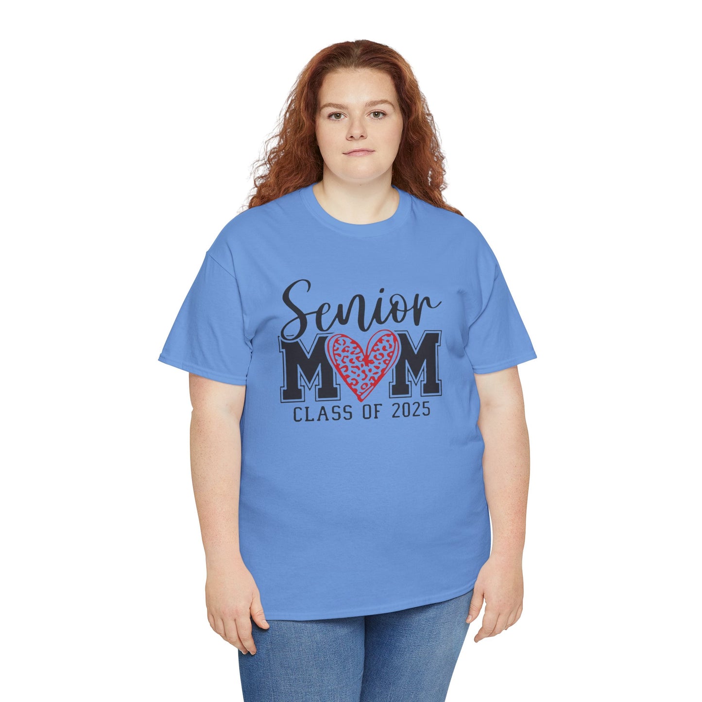 Senior Mom Class of 2026 Leopard Heart Shirt – Proud Graduation Tee for Moms