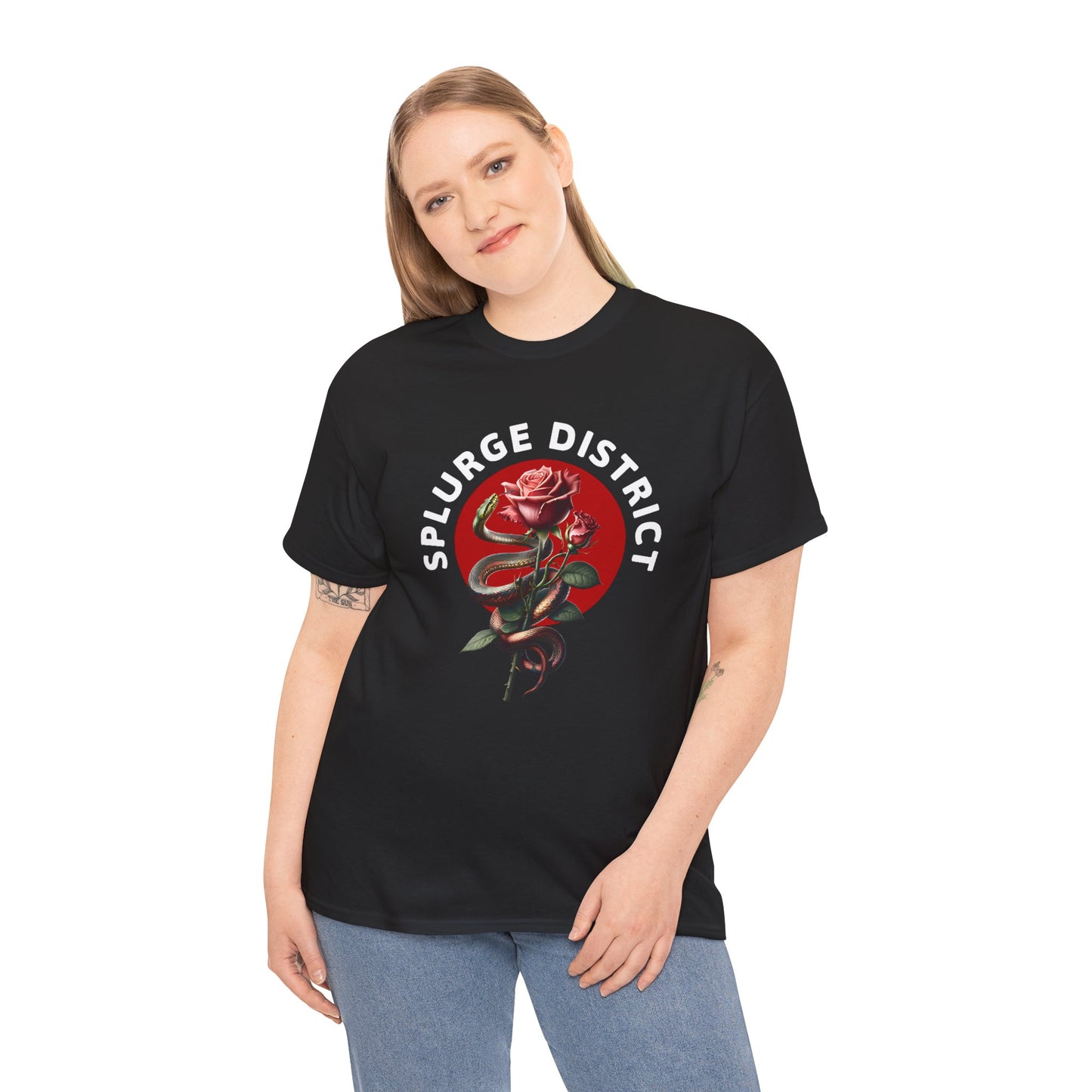 Splurge District Graphic Tee - with Rose Design