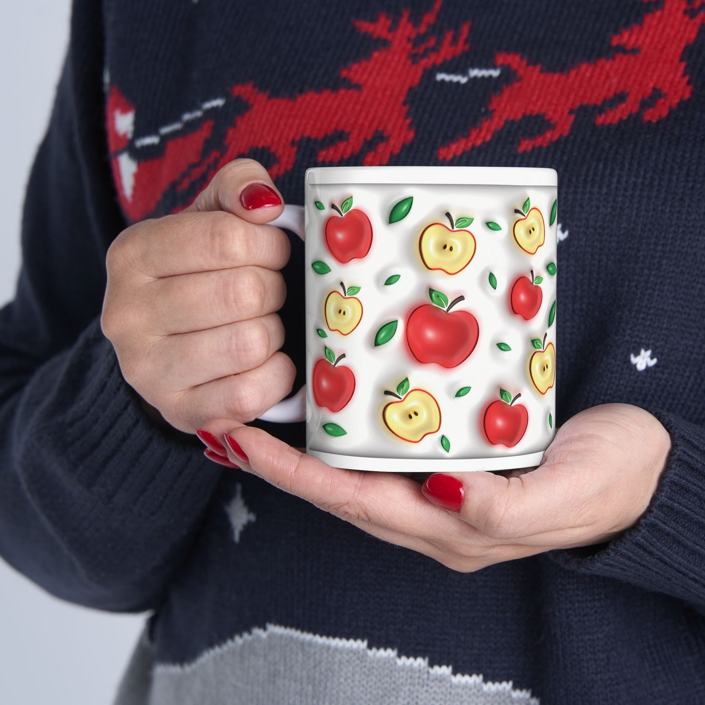 "Colorful Apple Pattern" Ceramic Mug (11oz, 15oz)