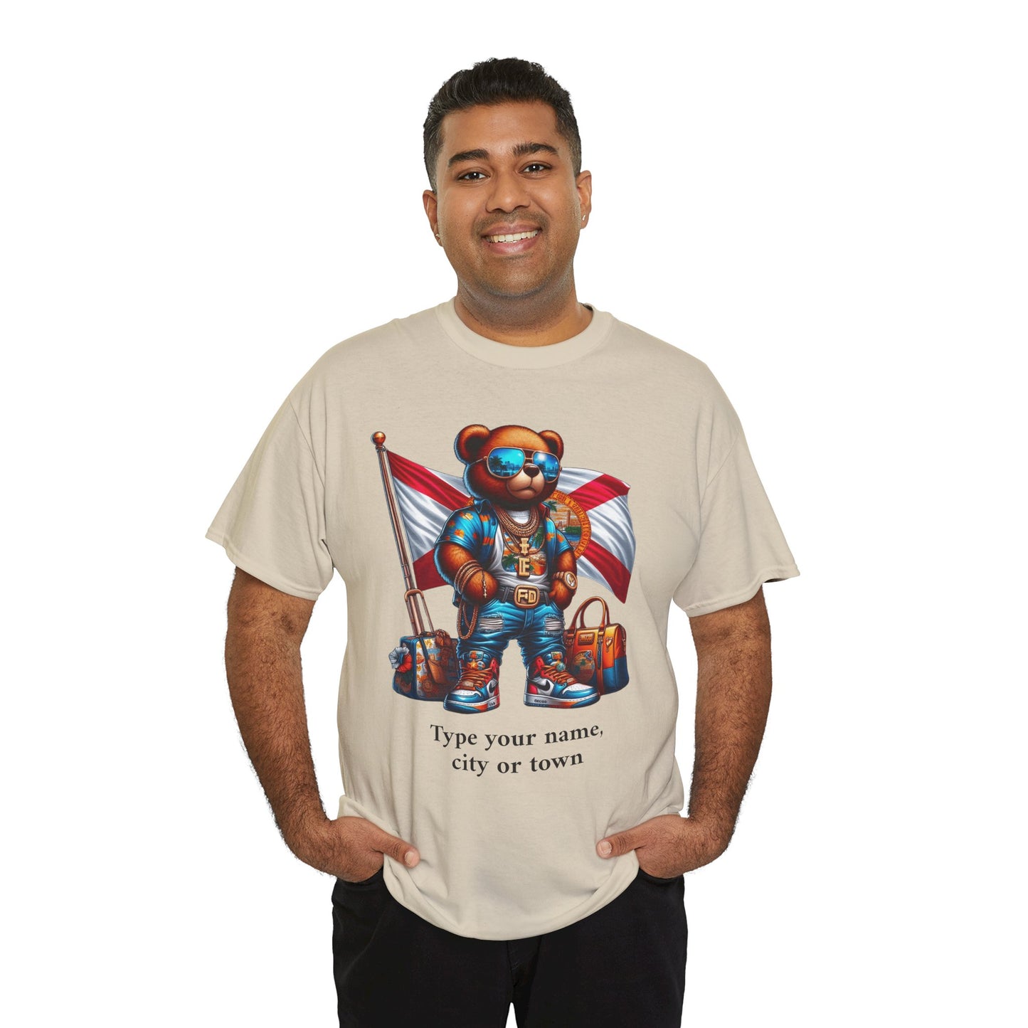 Florida Drip Bear (3) – Luxury Streetwear Graphic Tee - Personalized Unisex Shirt, also for Kids