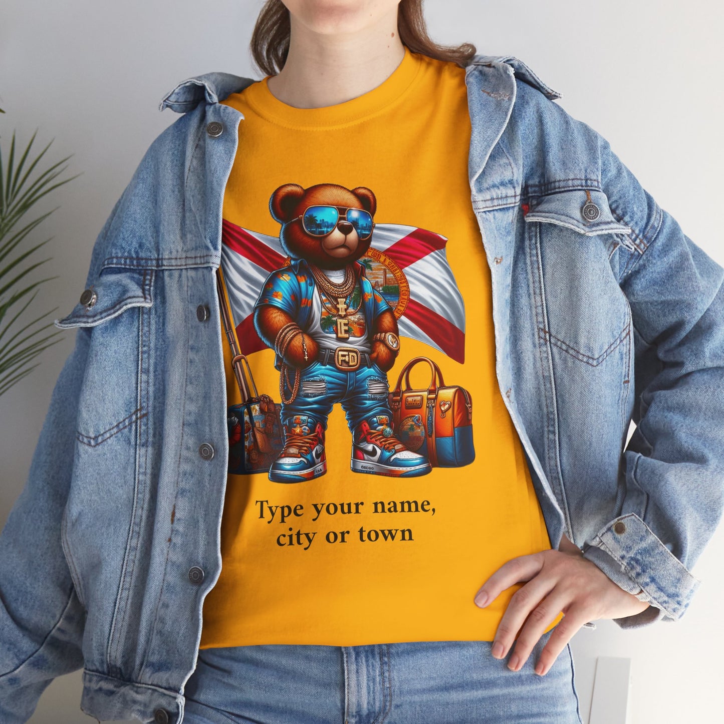 Florida Drip Bear (3) – Luxury Streetwear Graphic Tee - Personalized Unisex Shirt, also for Kids
