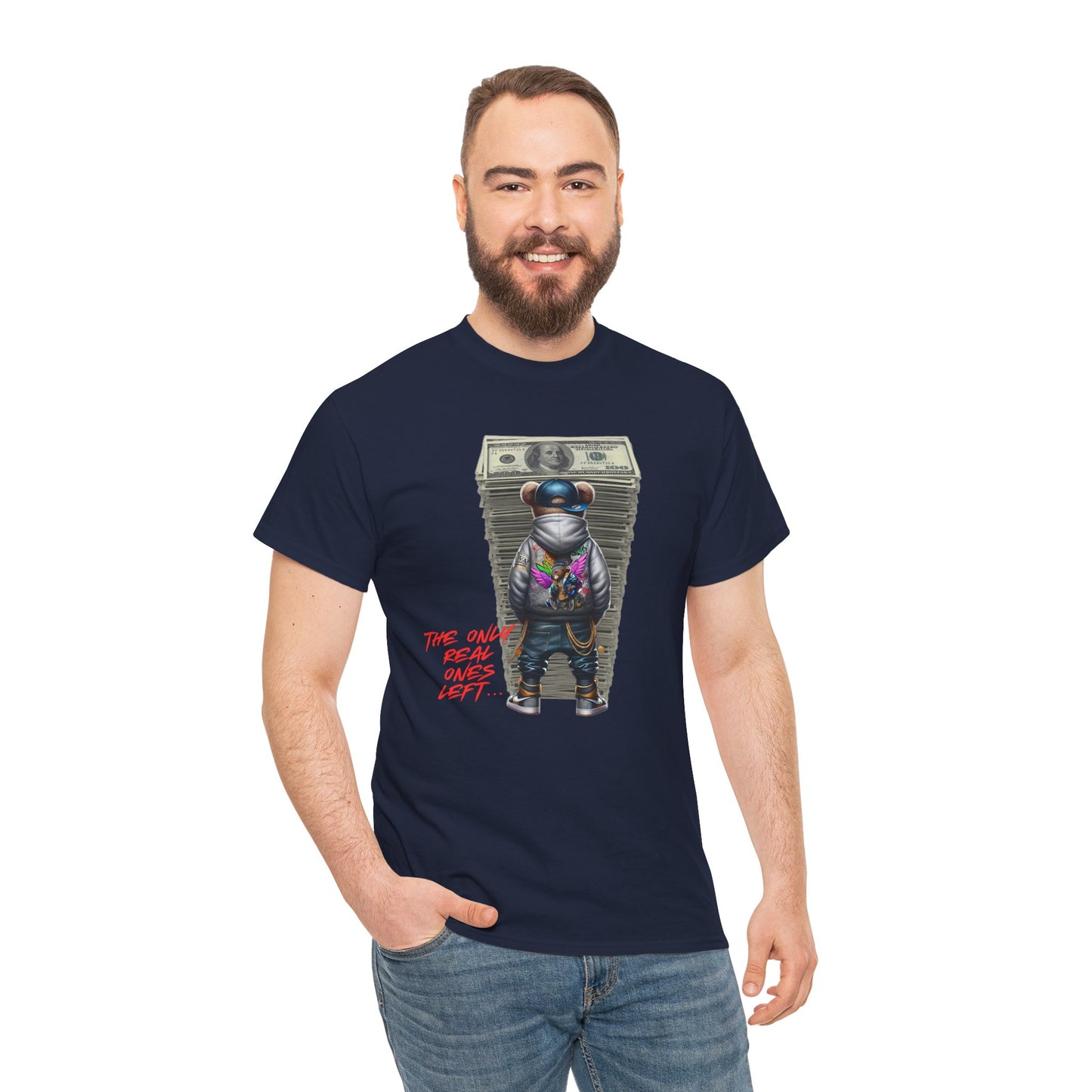 The Only Real Ones Left β Street Bear Stacked Money Graphic Tee