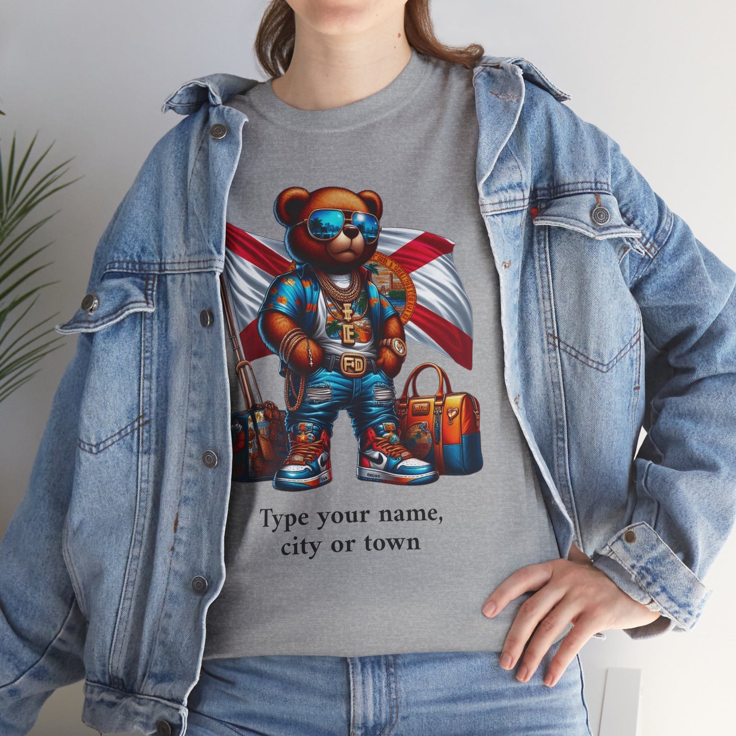 Florida Drip Bear (3) – Luxury Streetwear Graphic Tee - Personalized Unisex Shirt, also for Kids