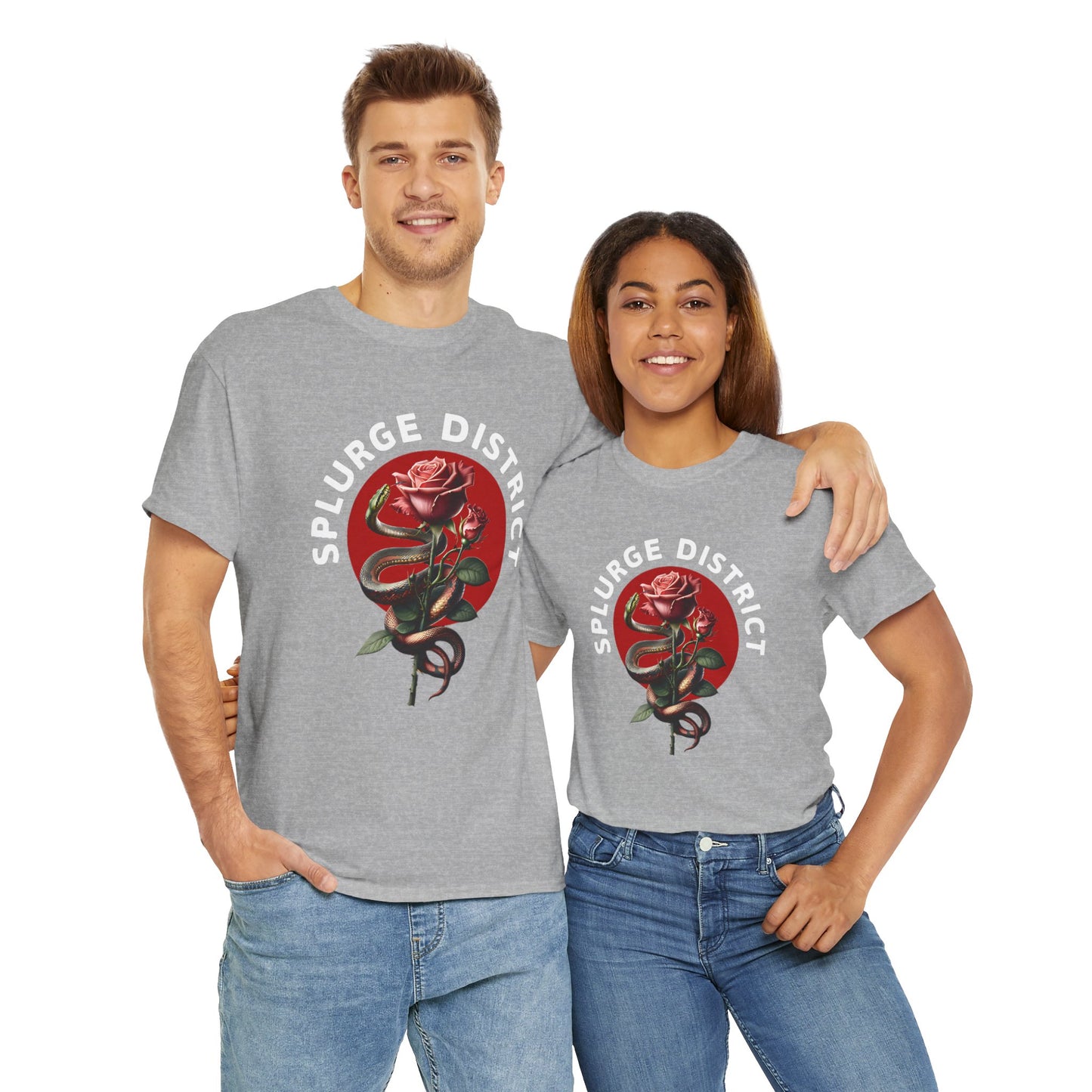 Splurge District Graphic Tee - with Rose Design