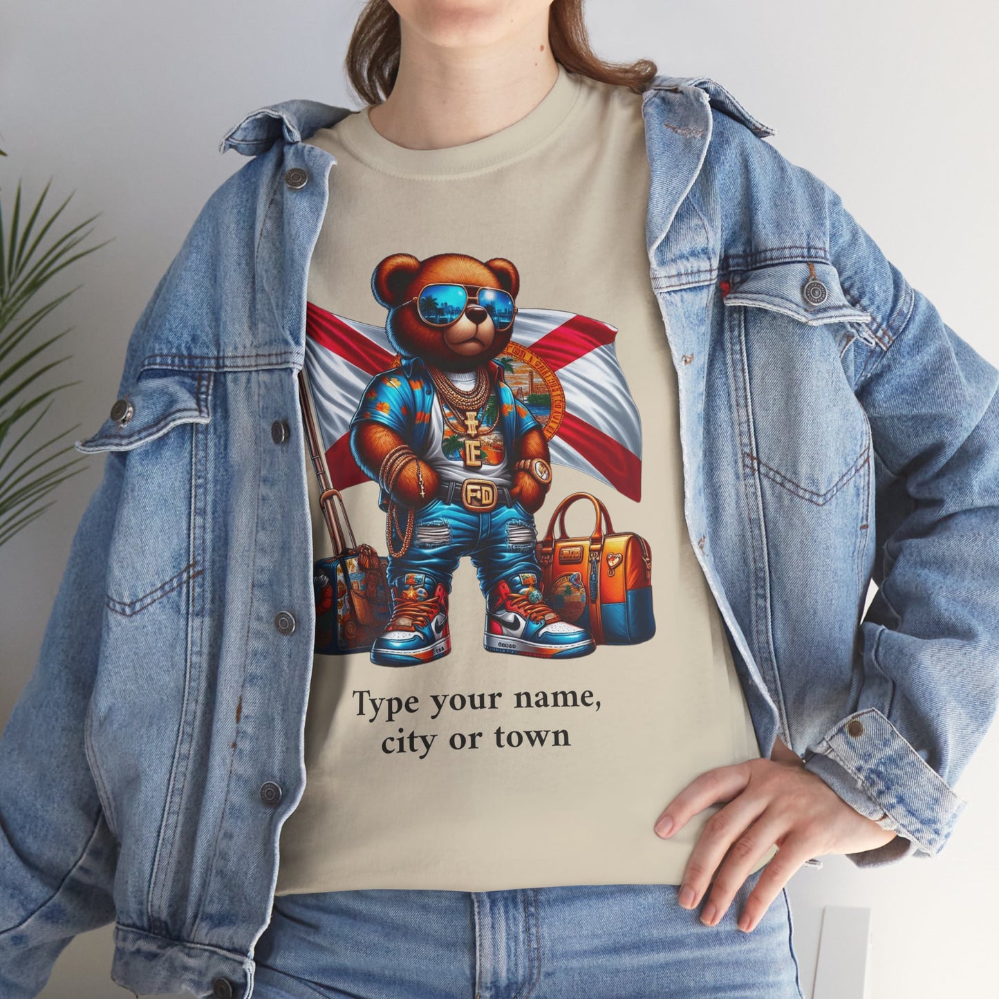 Florida Drip Bear (3) – Luxury Streetwear Graphic Tee - Personalized Unisex Shirt, also for Kids