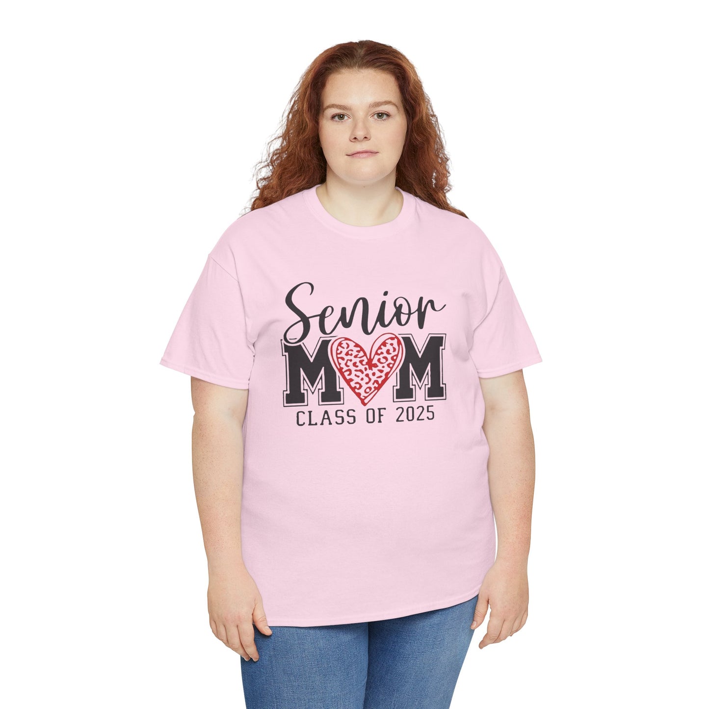 Senior Mom Class of 2026 Leopard Heart Shirt – Proud Graduation Tee for Moms