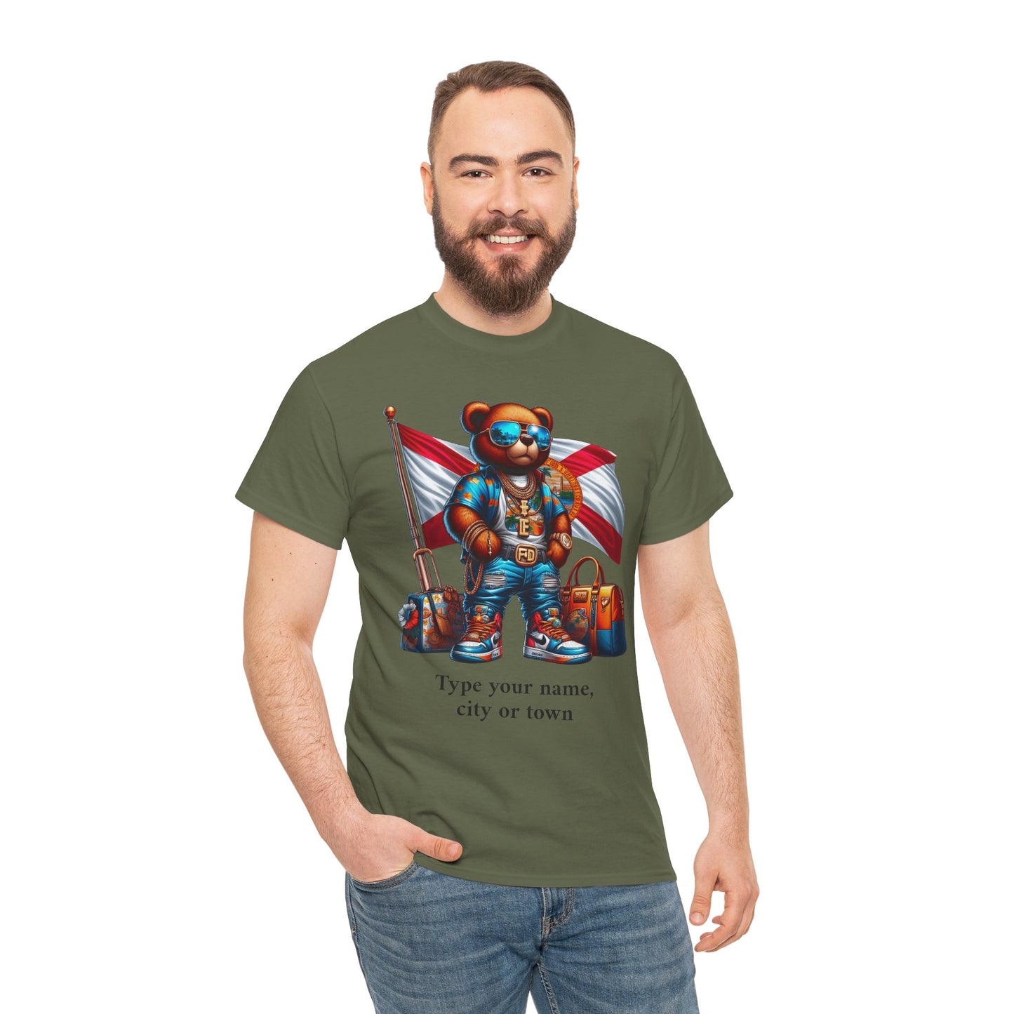 Florida Drip Bear (3) – Luxury Streetwear Graphic Tee - Personalized Unisex Shirt, also for Kids