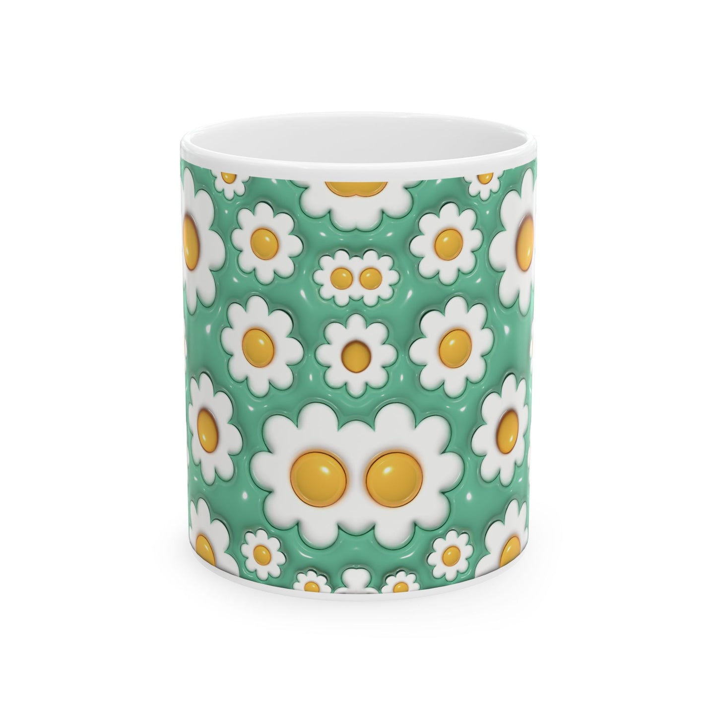 "Whimsical Daisy" Ceramic Mug (11oz, 15oz)