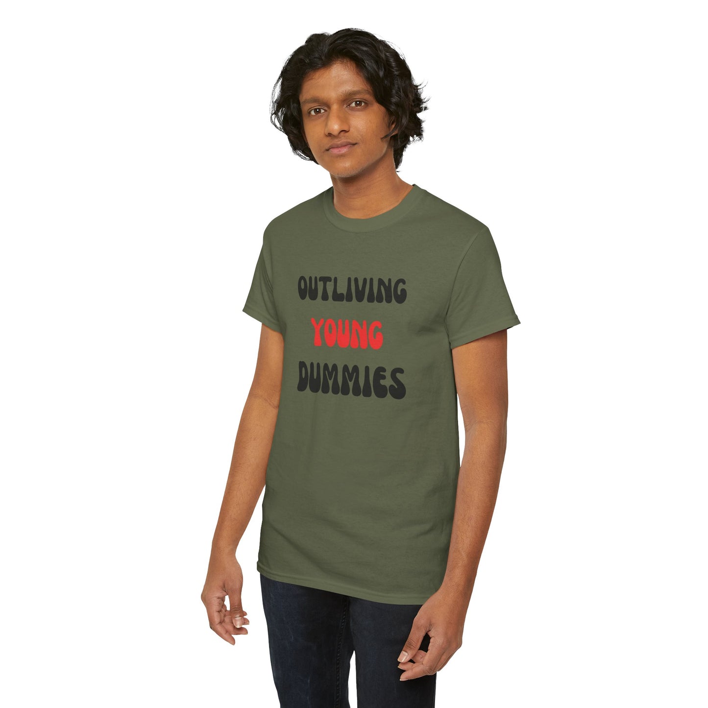 Funny Graphic Tee 'Outliving Young Dummies'