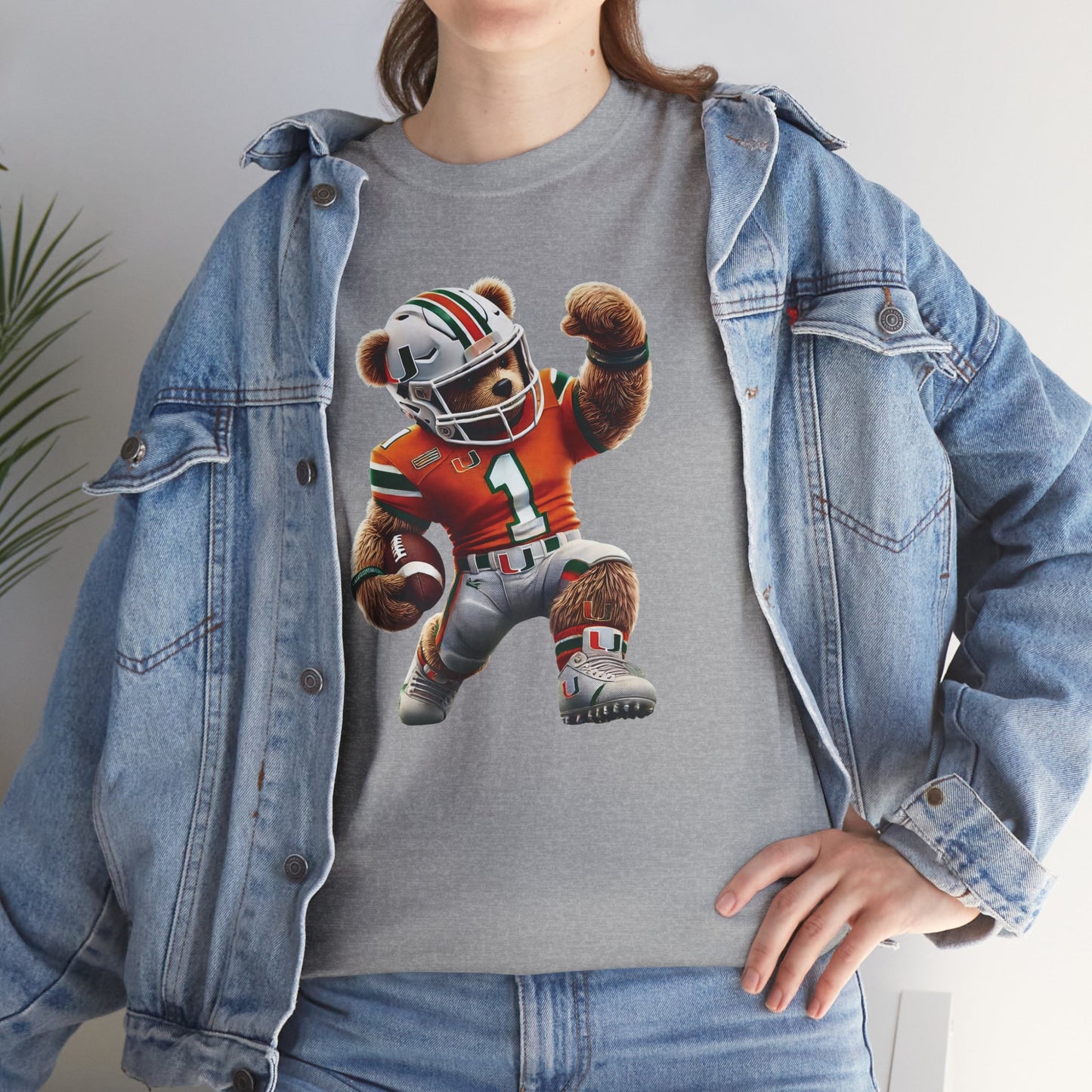 Miami Hurricanes Football Teddy Tee (Express Delivery available)