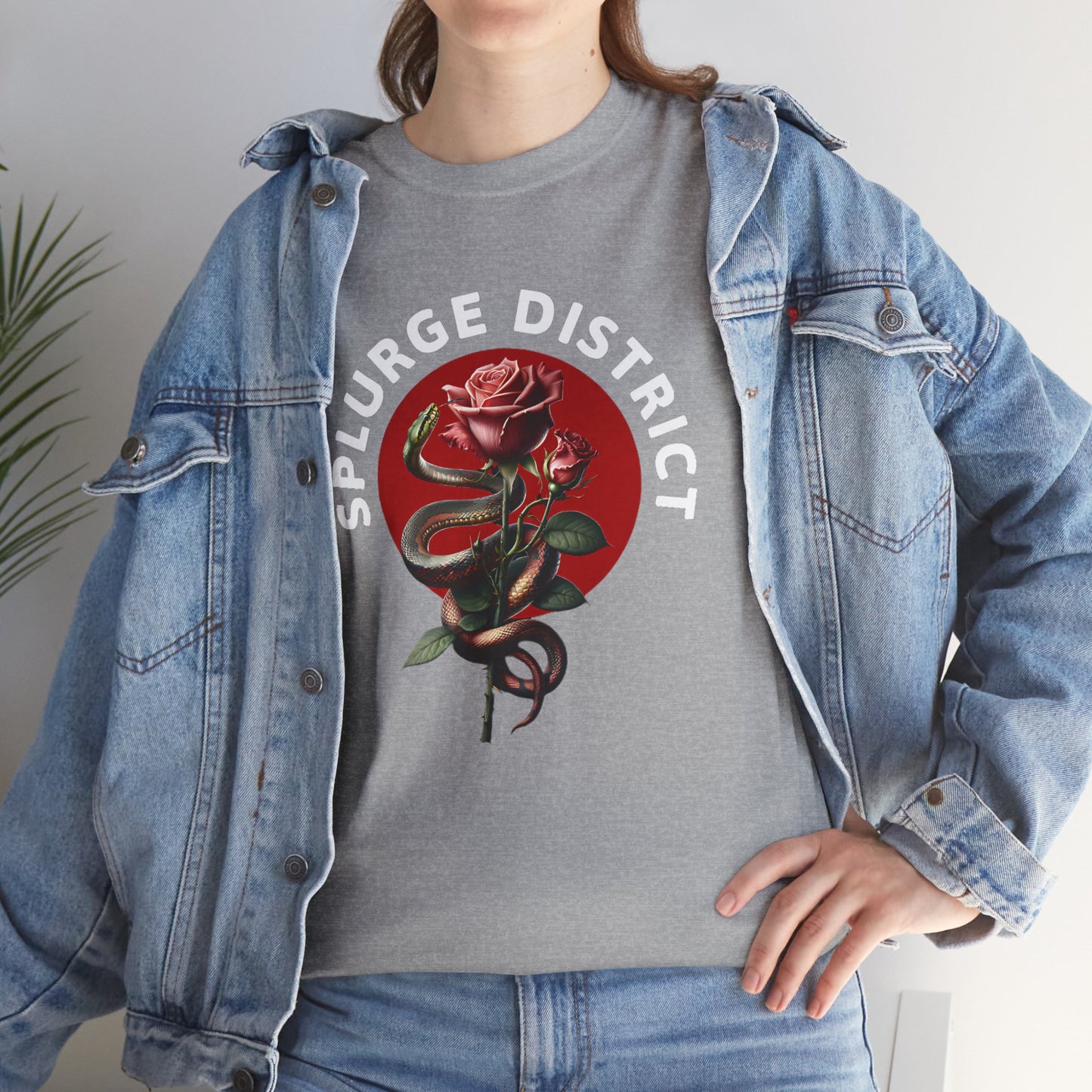 Splurge District Graphic Tee - with Rose Design