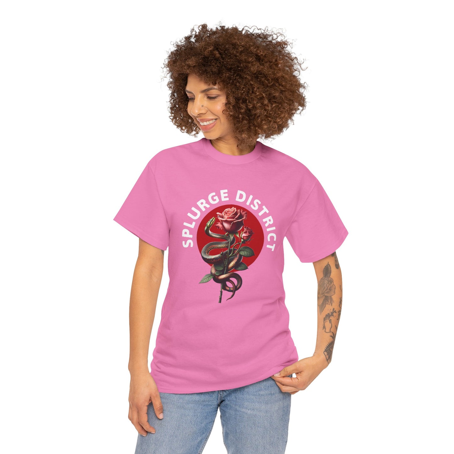 Splurge District Graphic Tee - with Rose Design