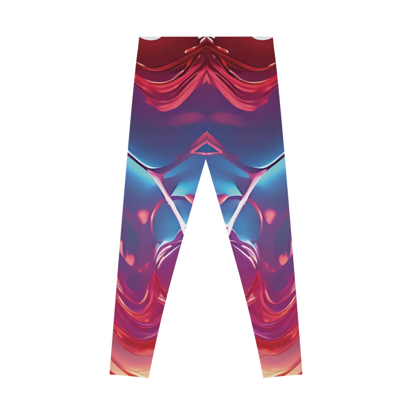 Glass-Like Heart, Glowing with Molten Red Leggings