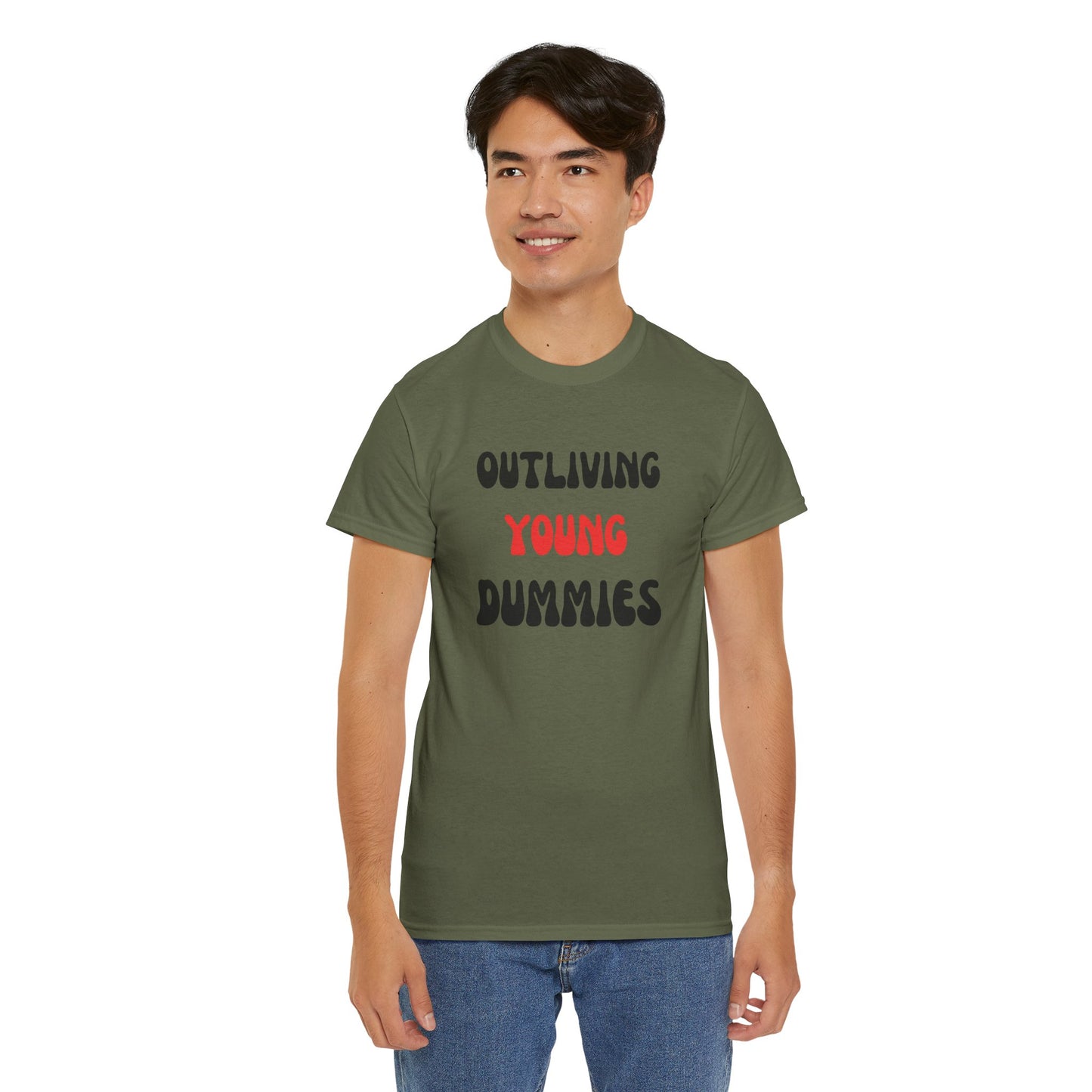 Funny Graphic Tee 'Outliving Young Dummies'