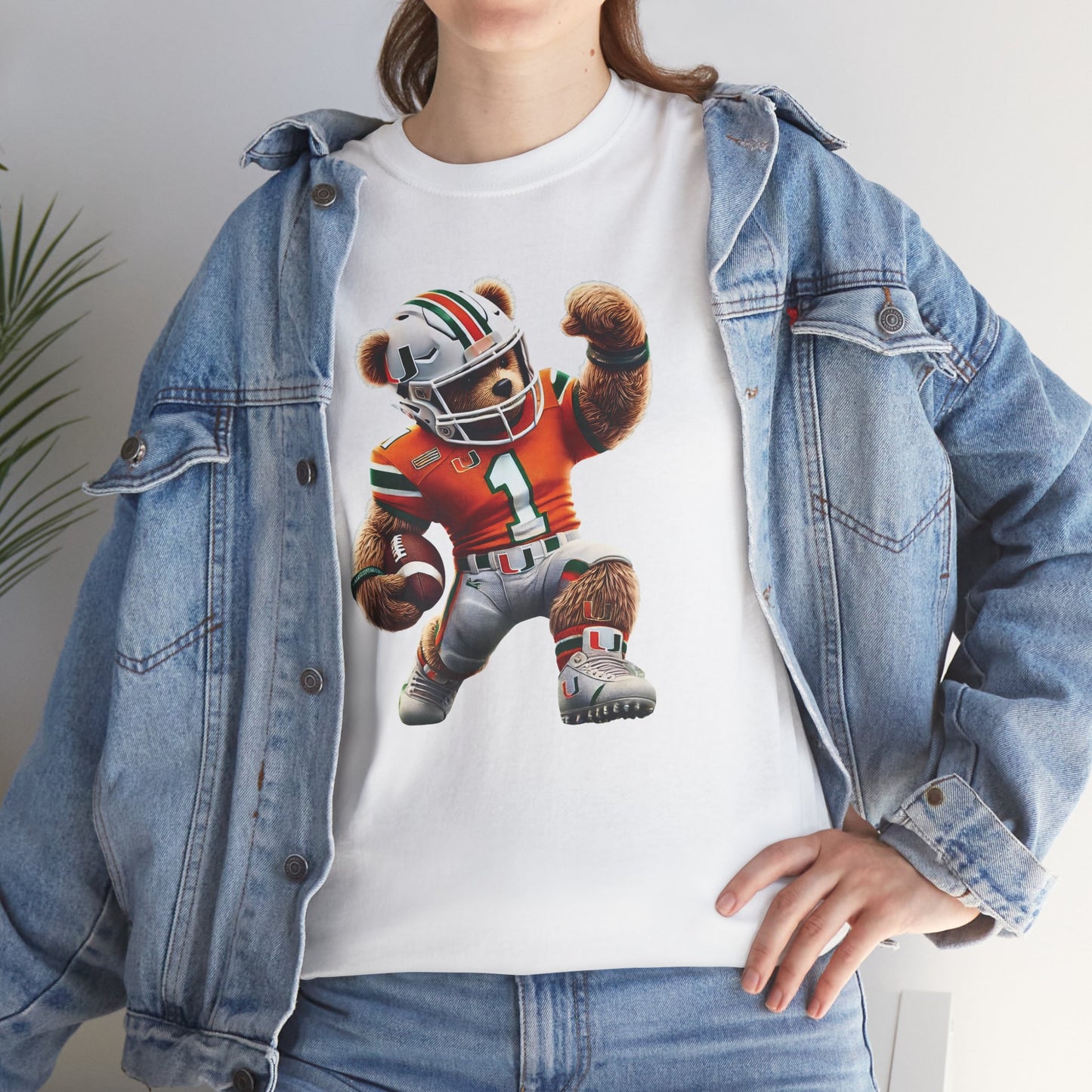 Miami Hurricanes Football Teddy Tee (Express Delivery available)
