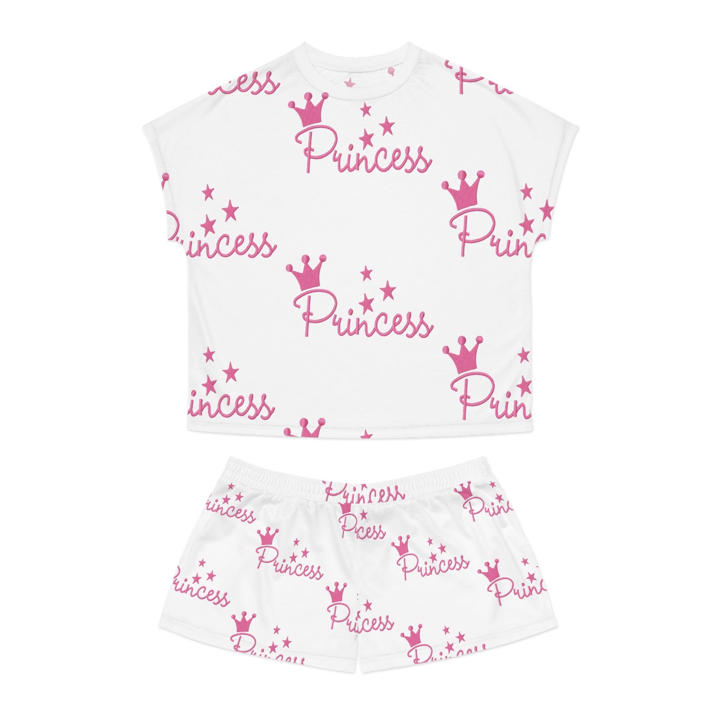 Princess Crown & Stars Graphic Design – Cute Pink Royalty Design for Adults and Kids