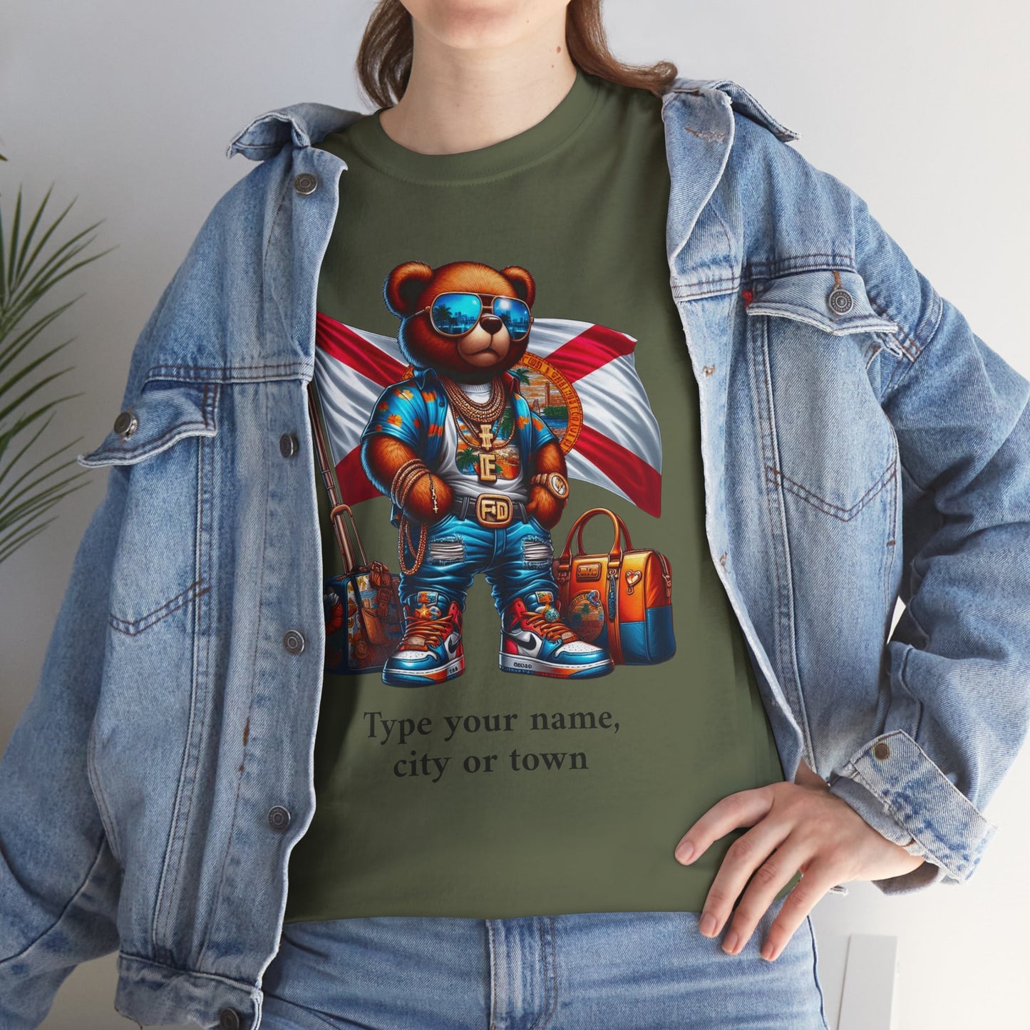 Florida Drip Bear (3) – Luxury Streetwear Graphic Tee - Personalized Unisex Shirt, also for Kids
