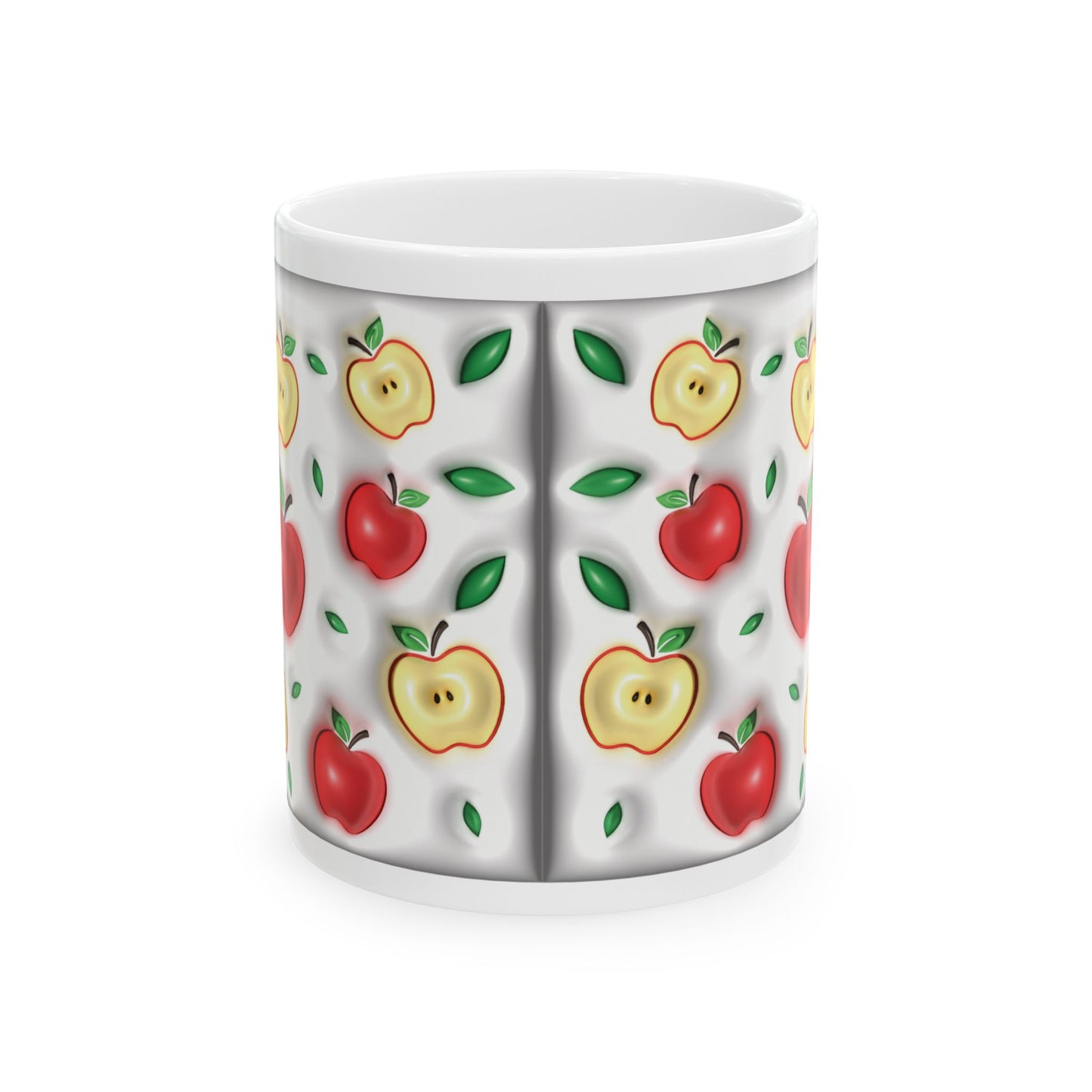 "Colorful Apple Pattern" Ceramic Mug (11oz, 15oz)