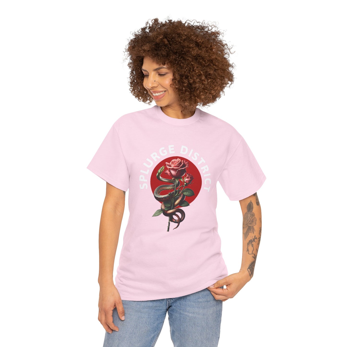 Splurge District Graphic Tee - with Rose Design