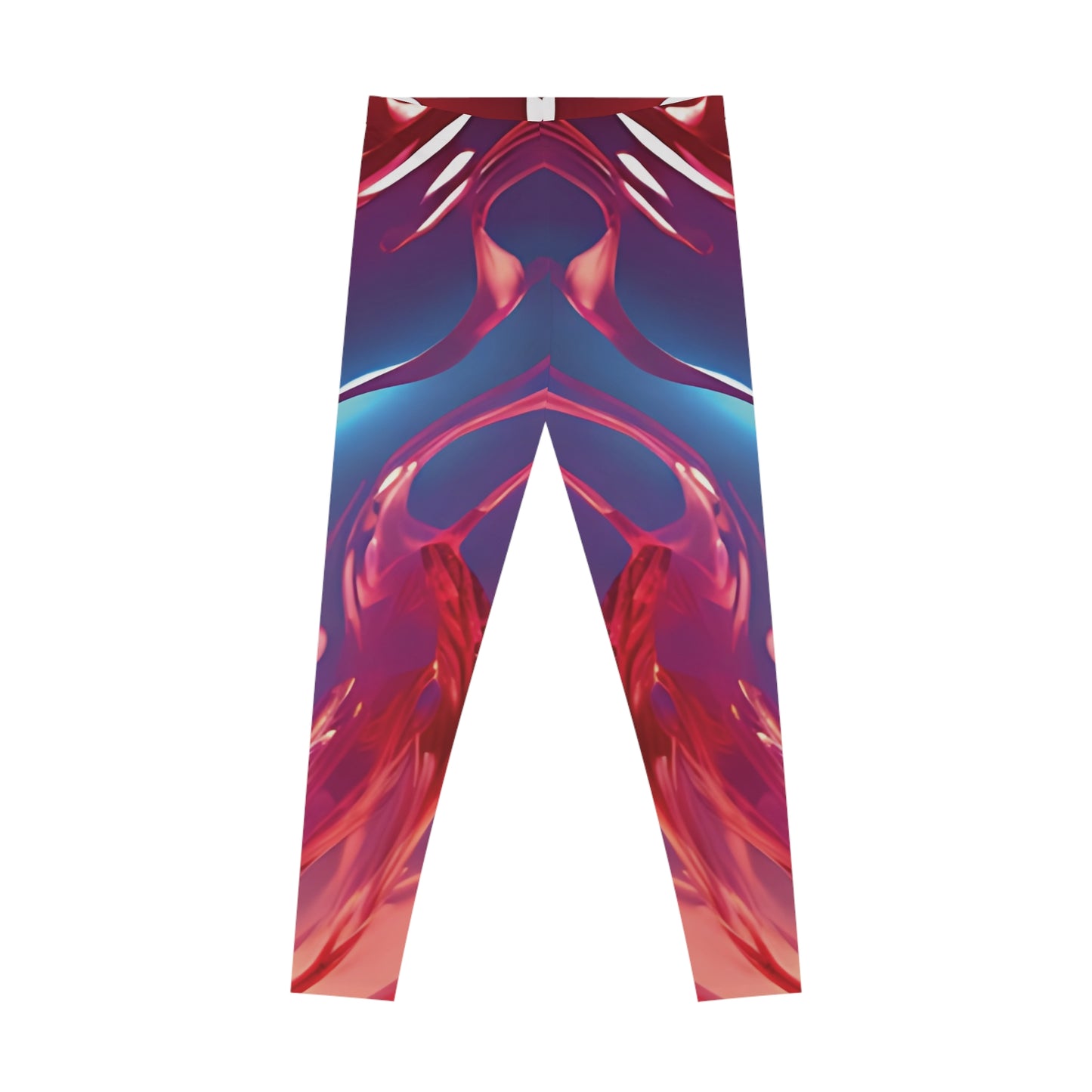 Glass-Like Heart, Glowing with Molten Red Leggings