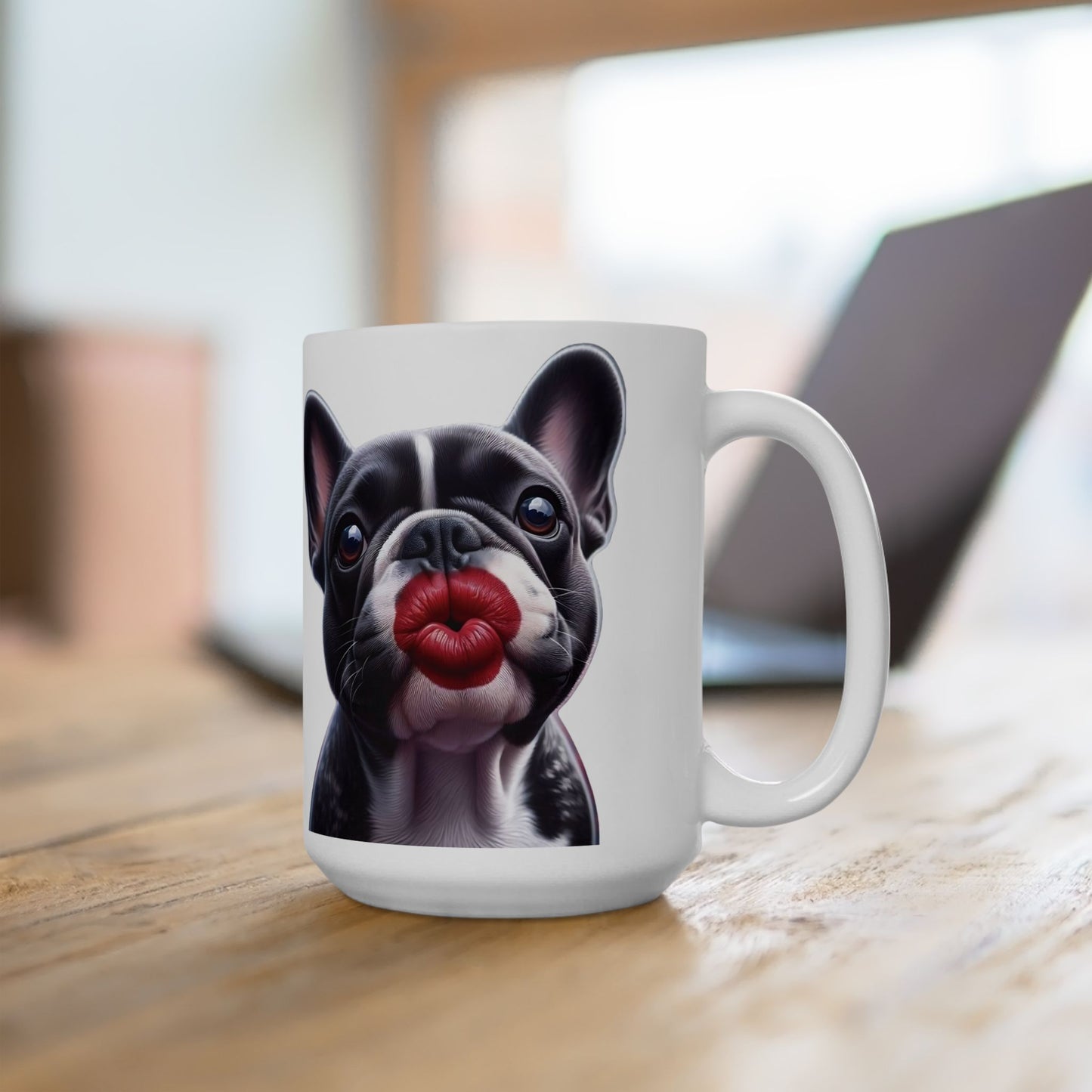 French Bulldog Blowing Kiss Mug (11oz & 15oz)