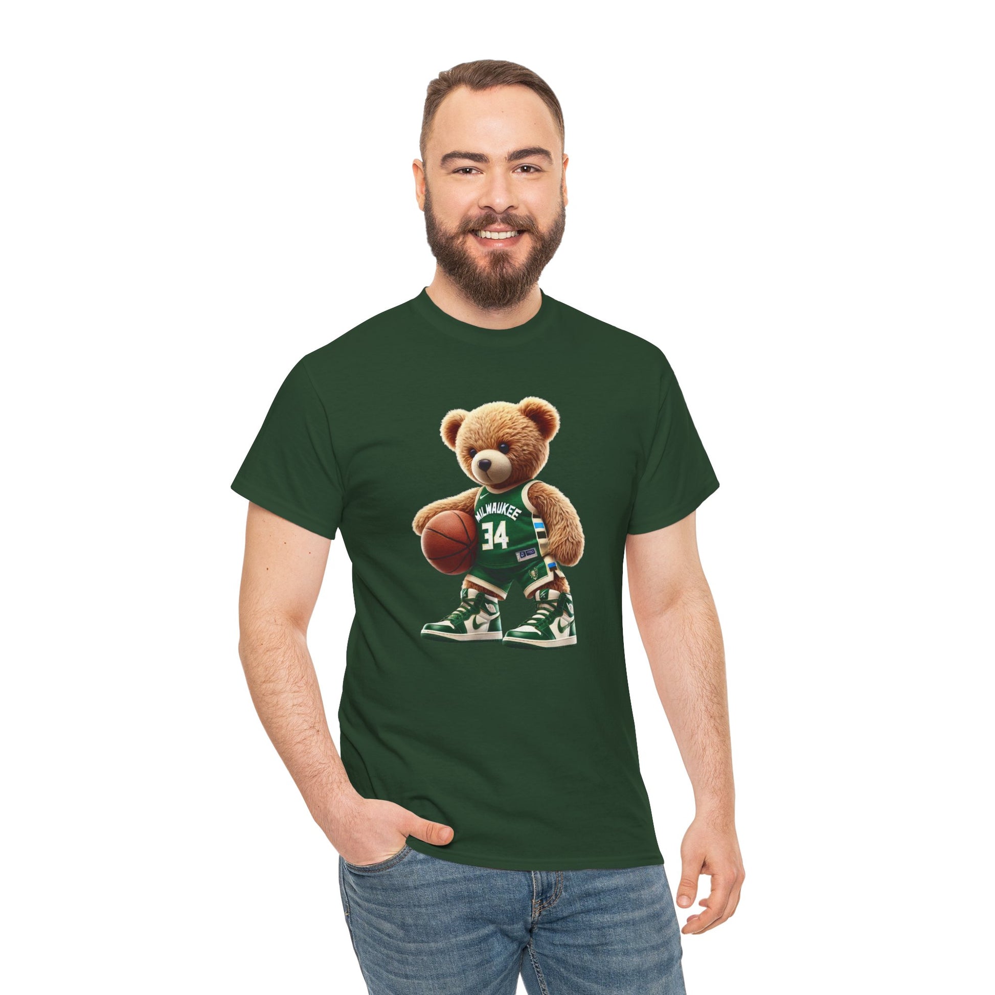 Milwaukee Bucks Teddy Bear Unisex Tee - Express Delivery available
