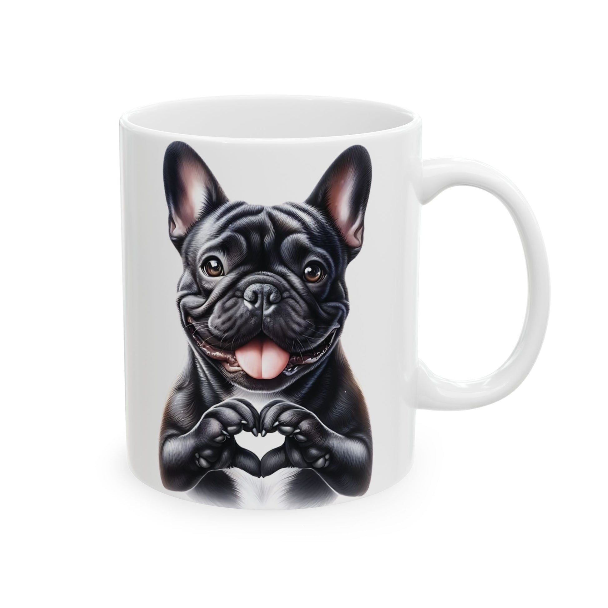 French Bulldog Heart Hand Sign Mug (11oz & 15oz)
