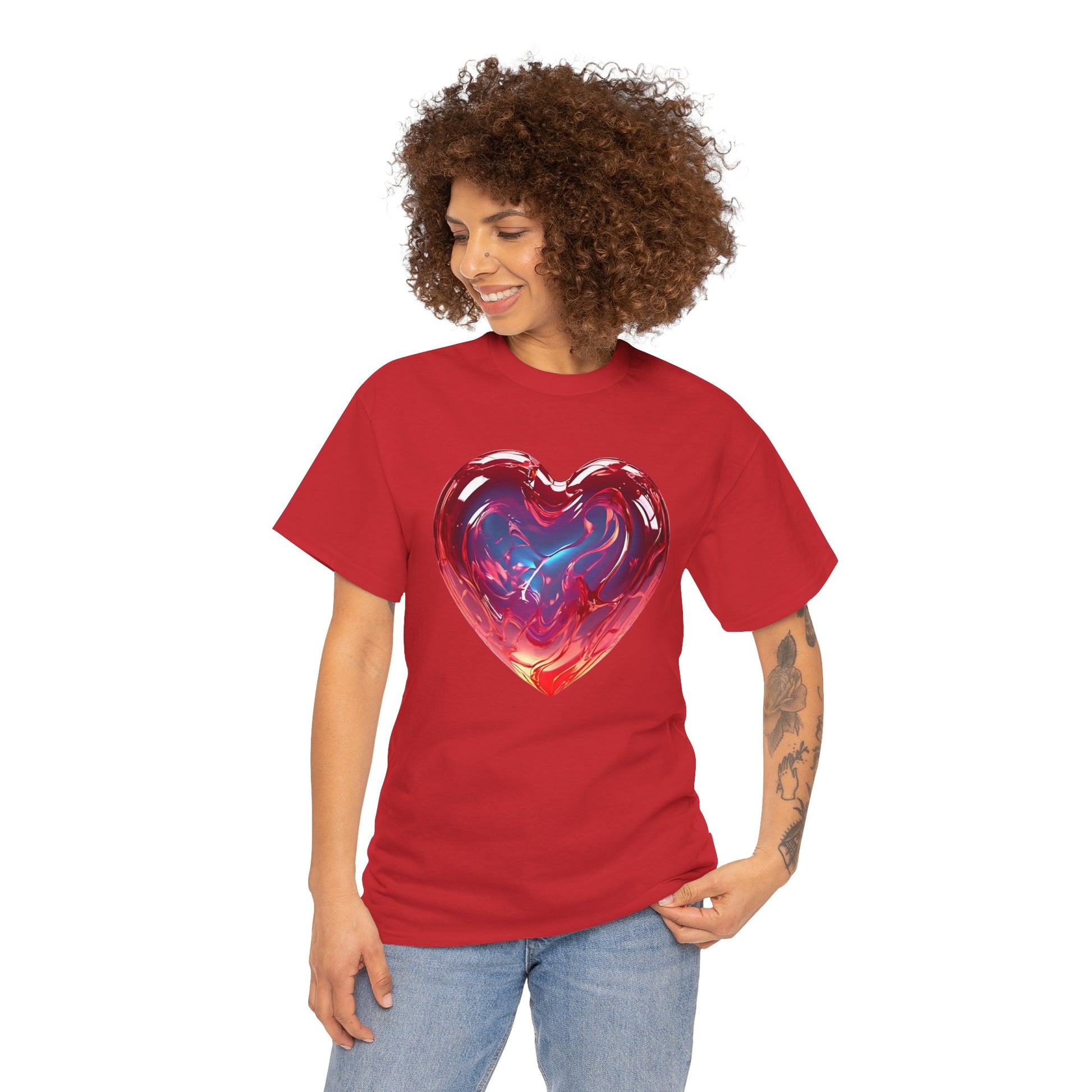 Trendy Women's Graphic Heart Tee