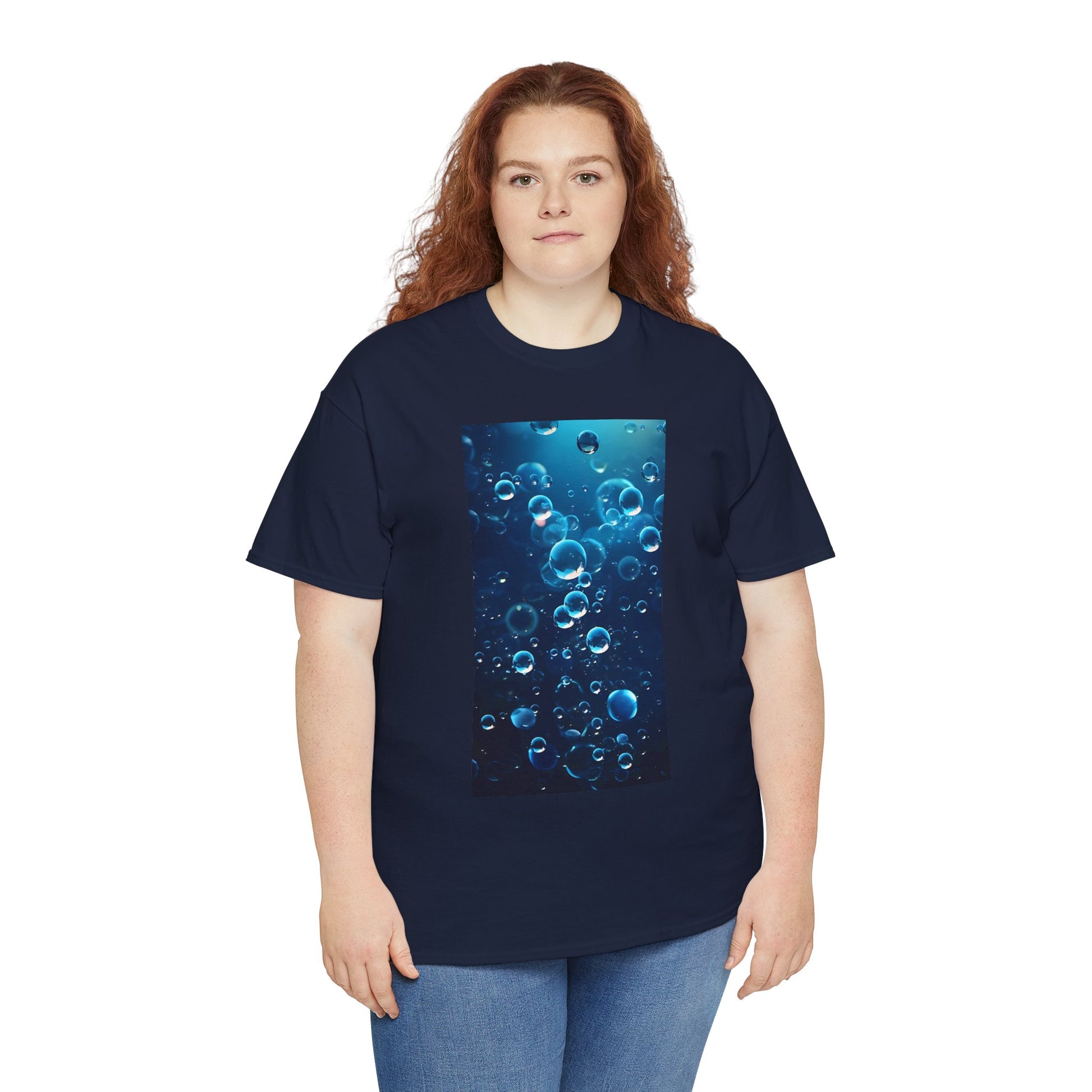 Trendy Women's Graphic "Ocean Bubbles" Tee