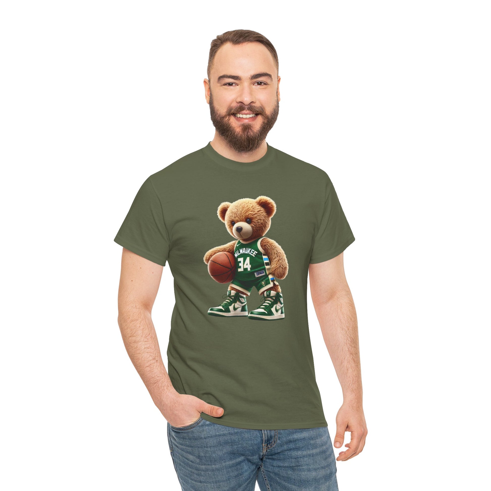 Milwaukee Bucks Teddy Bear Unisex Tee - Express Delivery available