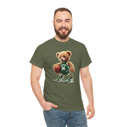 Milwaukee Bucks Teddy Bear Unisex Tee - Express Delivery available