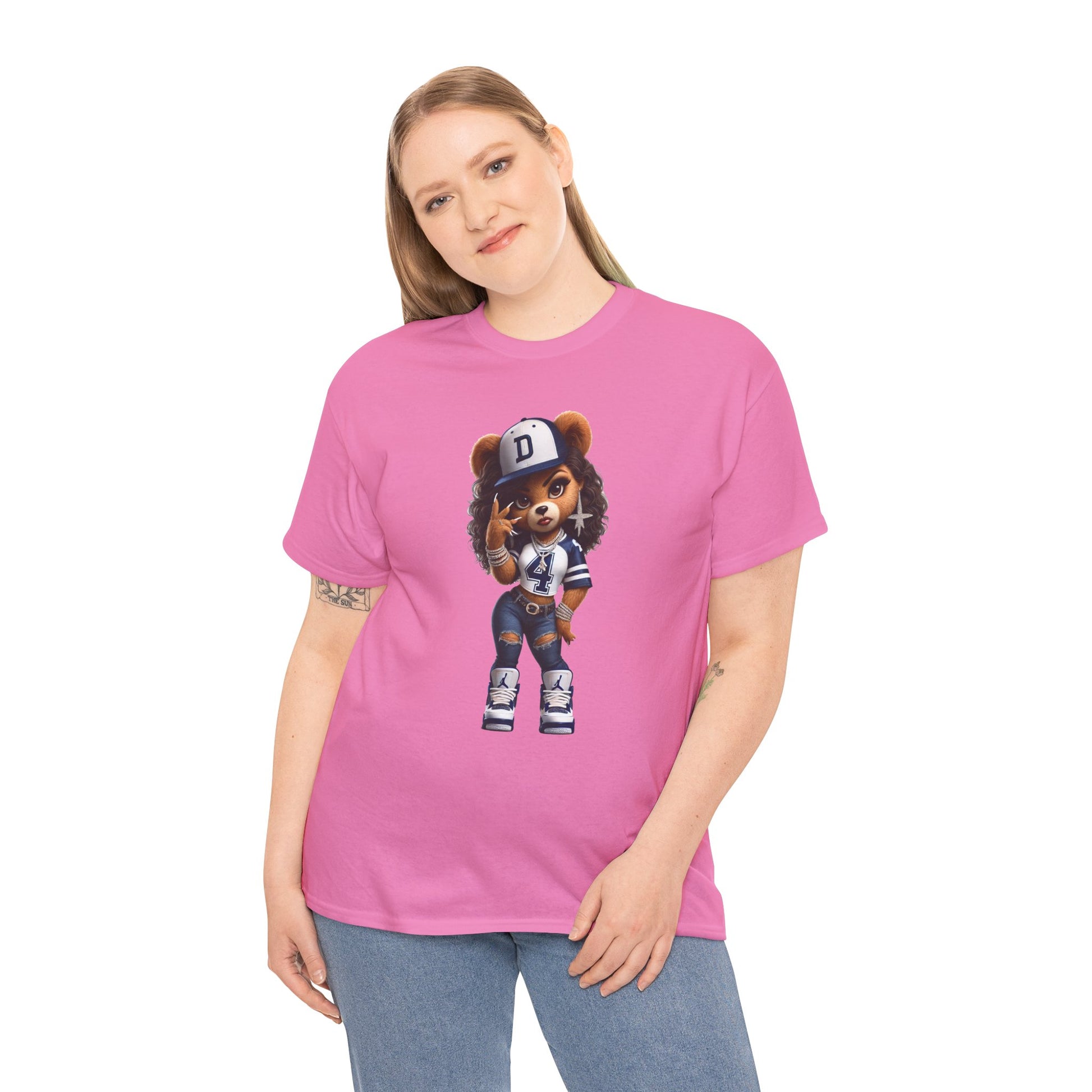 Urban Ms. Teddy Bear Tee Dallas Cowboys | Trendy Streetwear Graphic Shirt