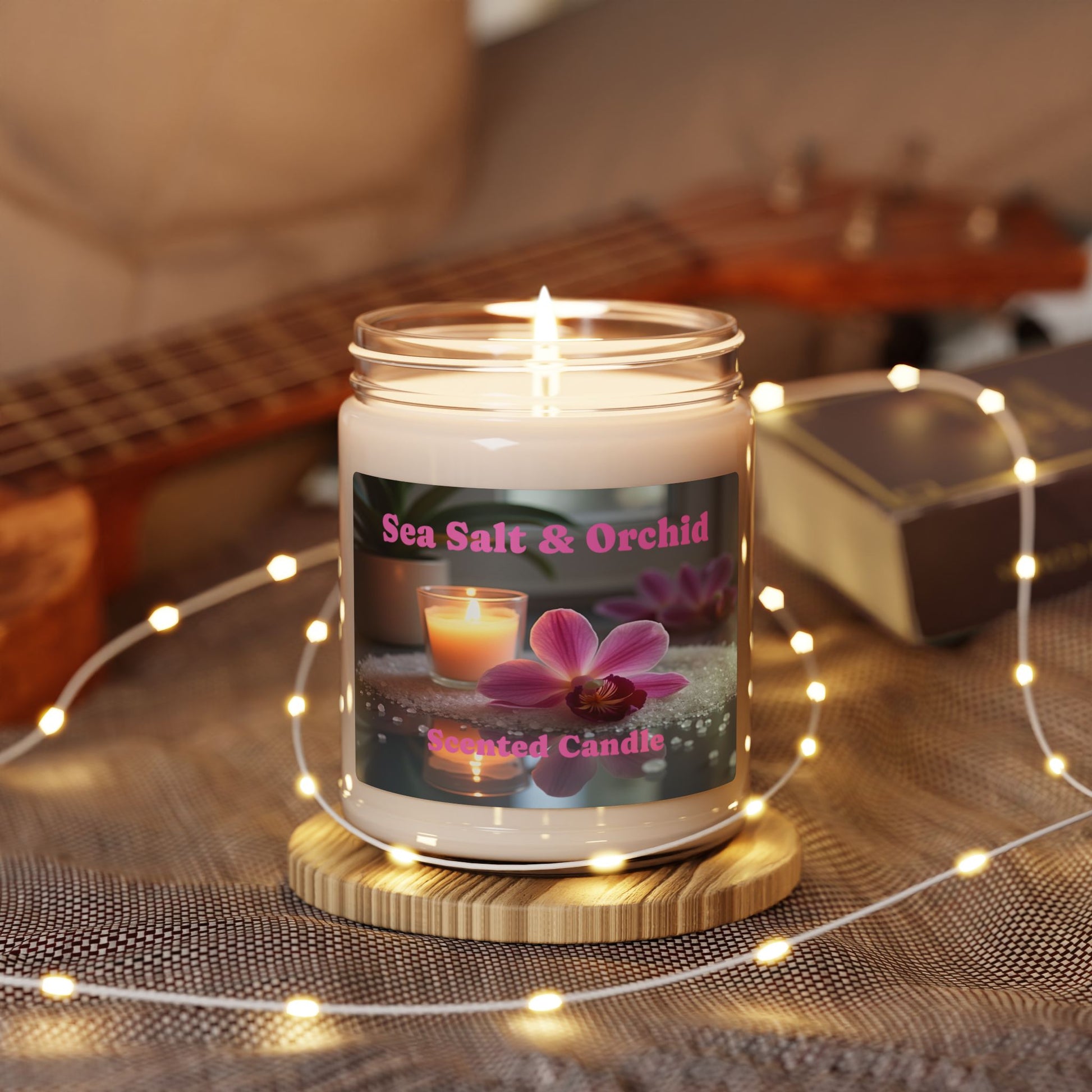 Sea Salt & Orchid - Scented Soy Wax Candle, 9oz