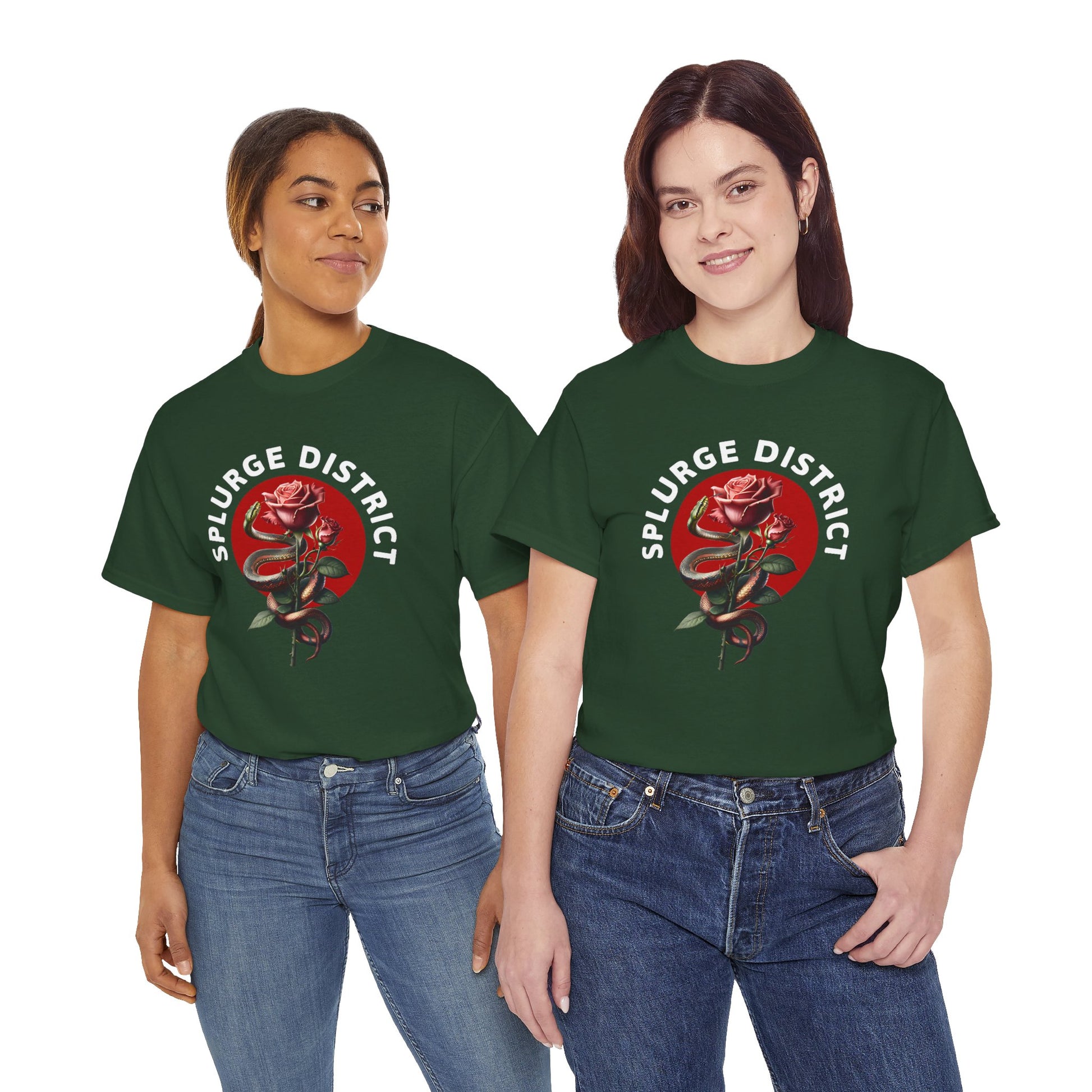 Splurge District Graphic Tee - with Rose Design