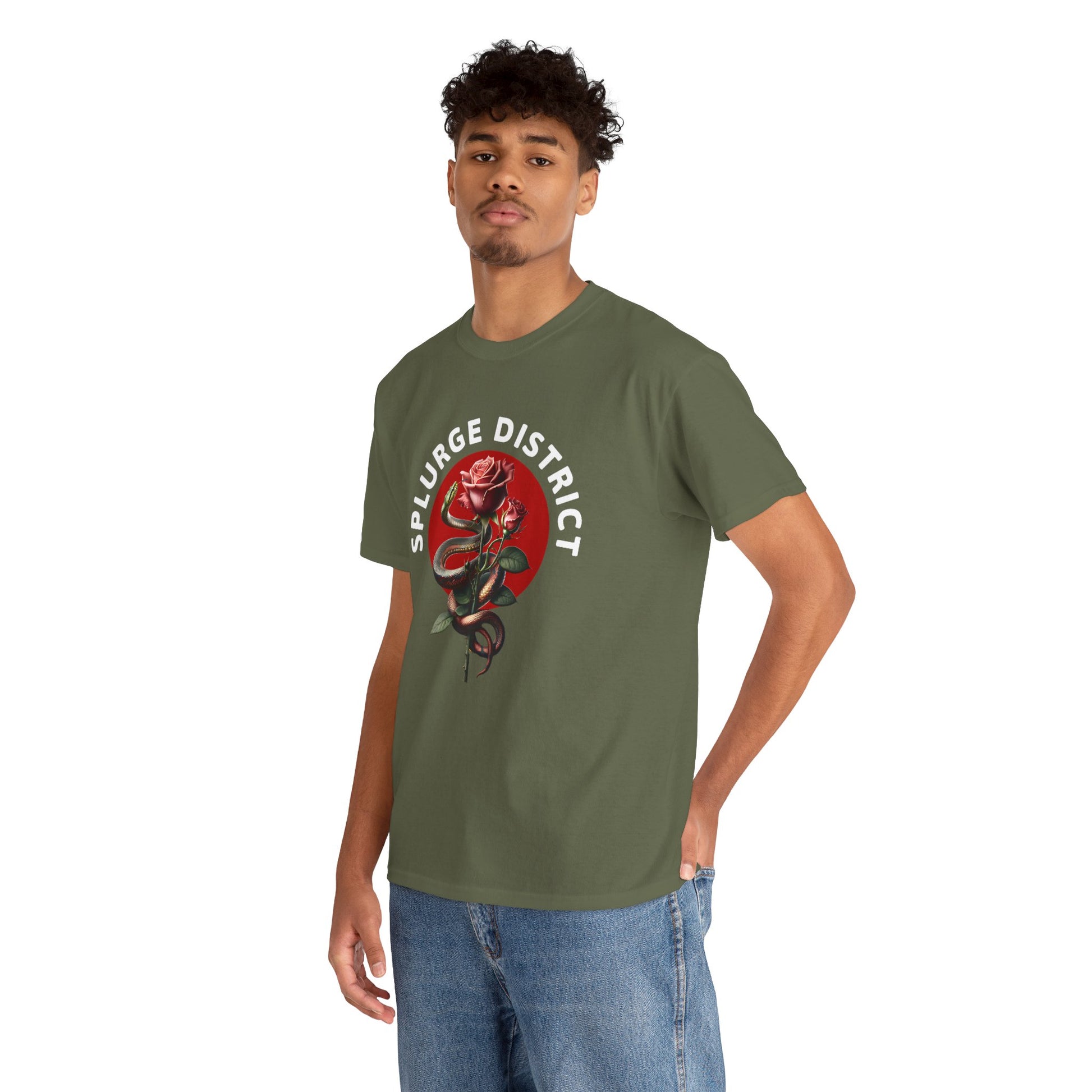 Splurge District Graphic Tee - with Rose Design