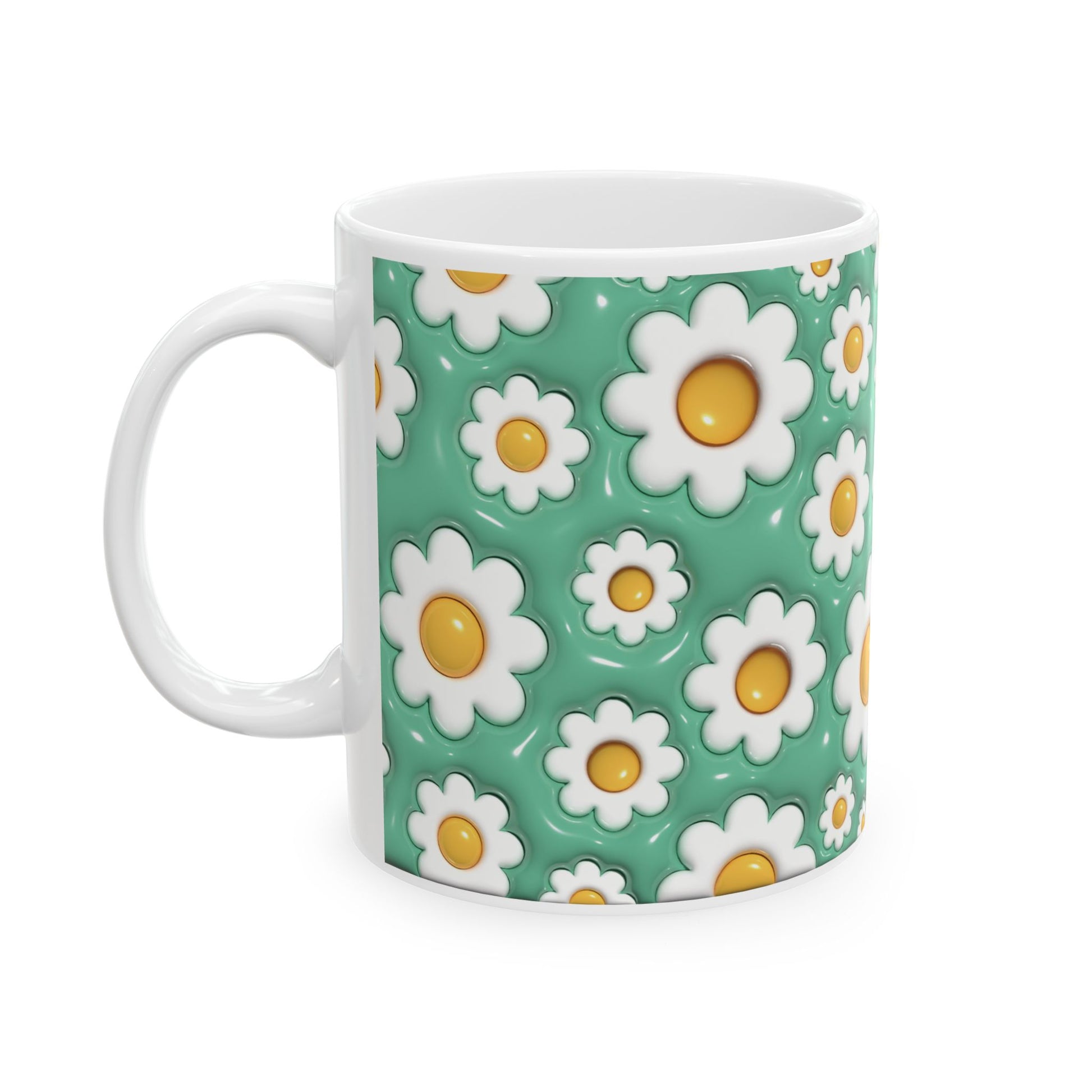 "Whimsical Daisy" Ceramic Mug (11oz, 15oz)