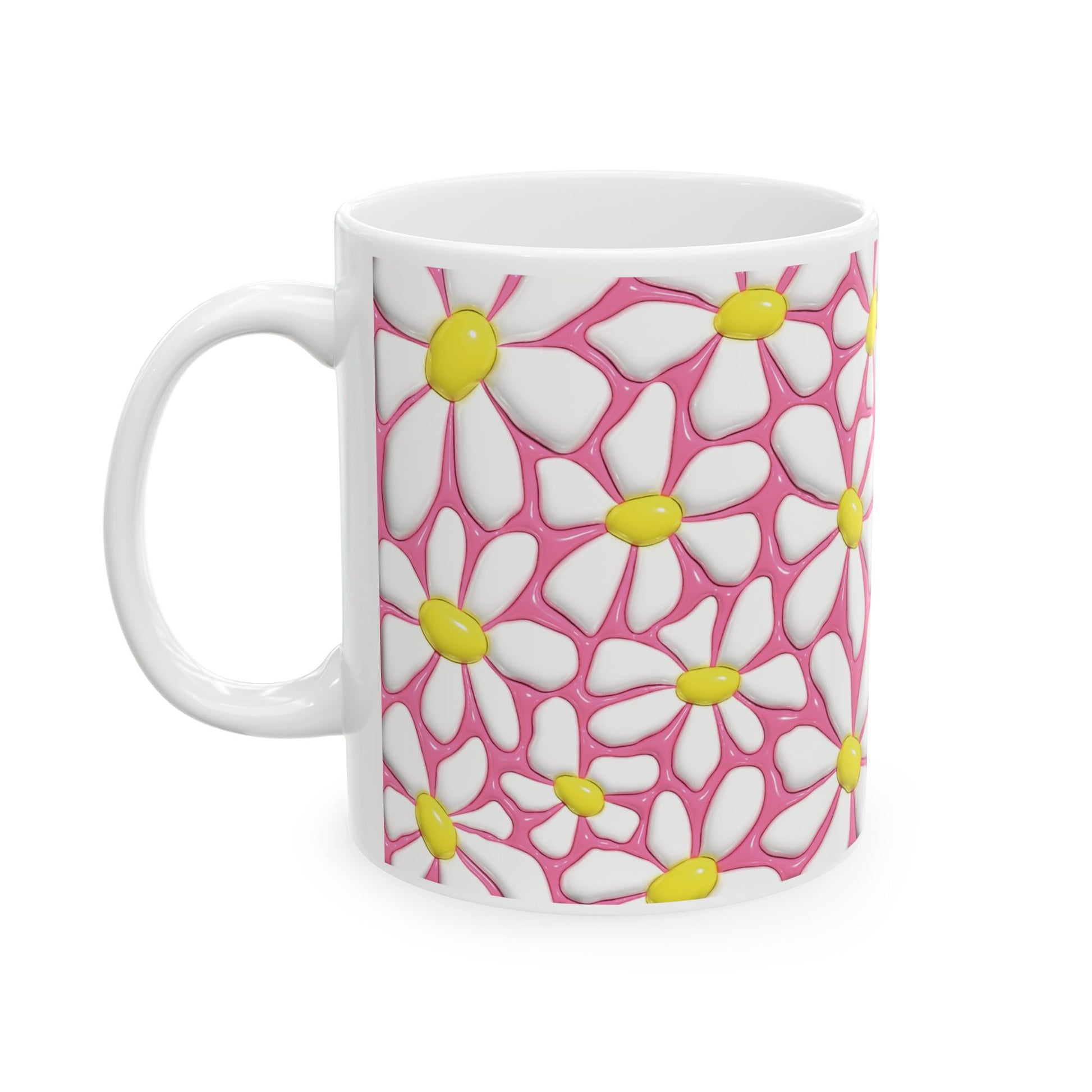 "Cheerful Daisy" Ceramic Mug (11oz, 15oz)