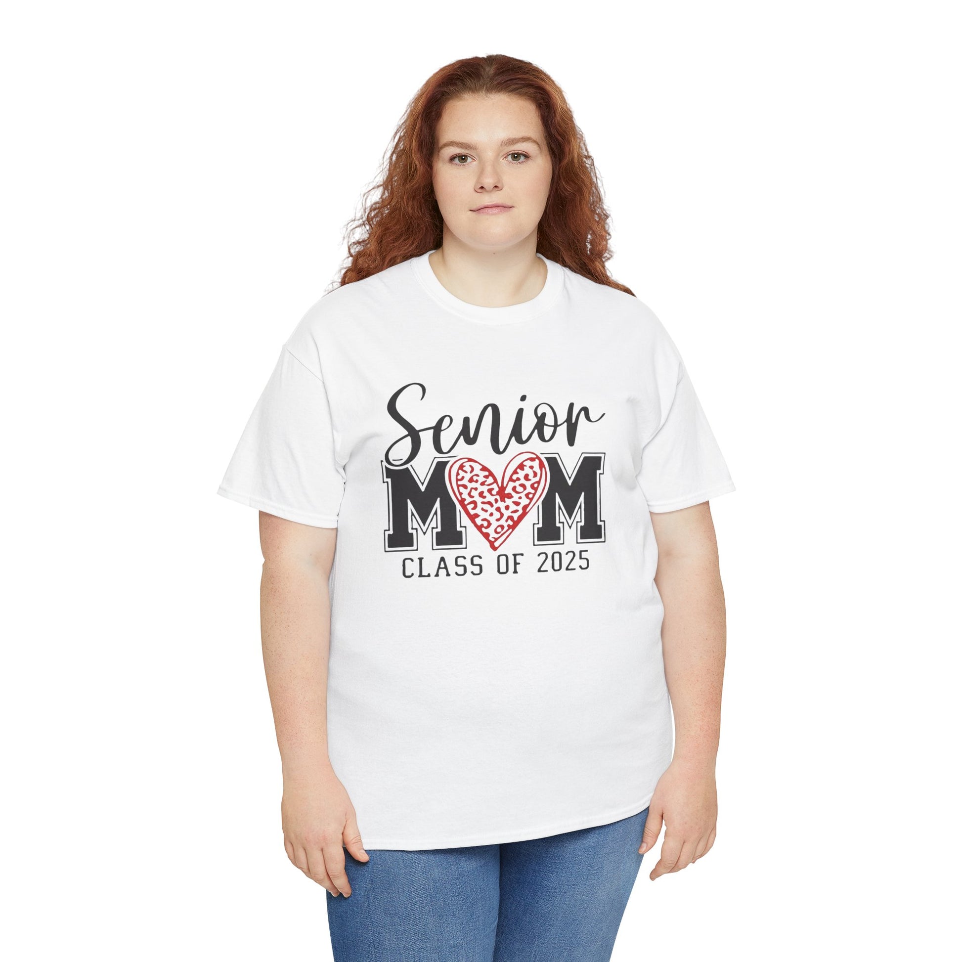 Senior Mom Class of 2026 Leopard Heart Shirt – Proud Graduation Tee for Moms