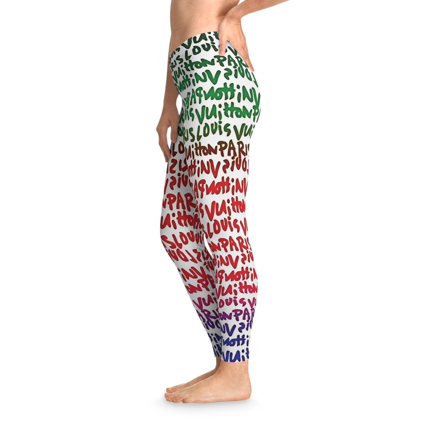 Rainbow Graffiti Luxe “Paris LV” Street Art Tee – Bold Designer-Inspired Style