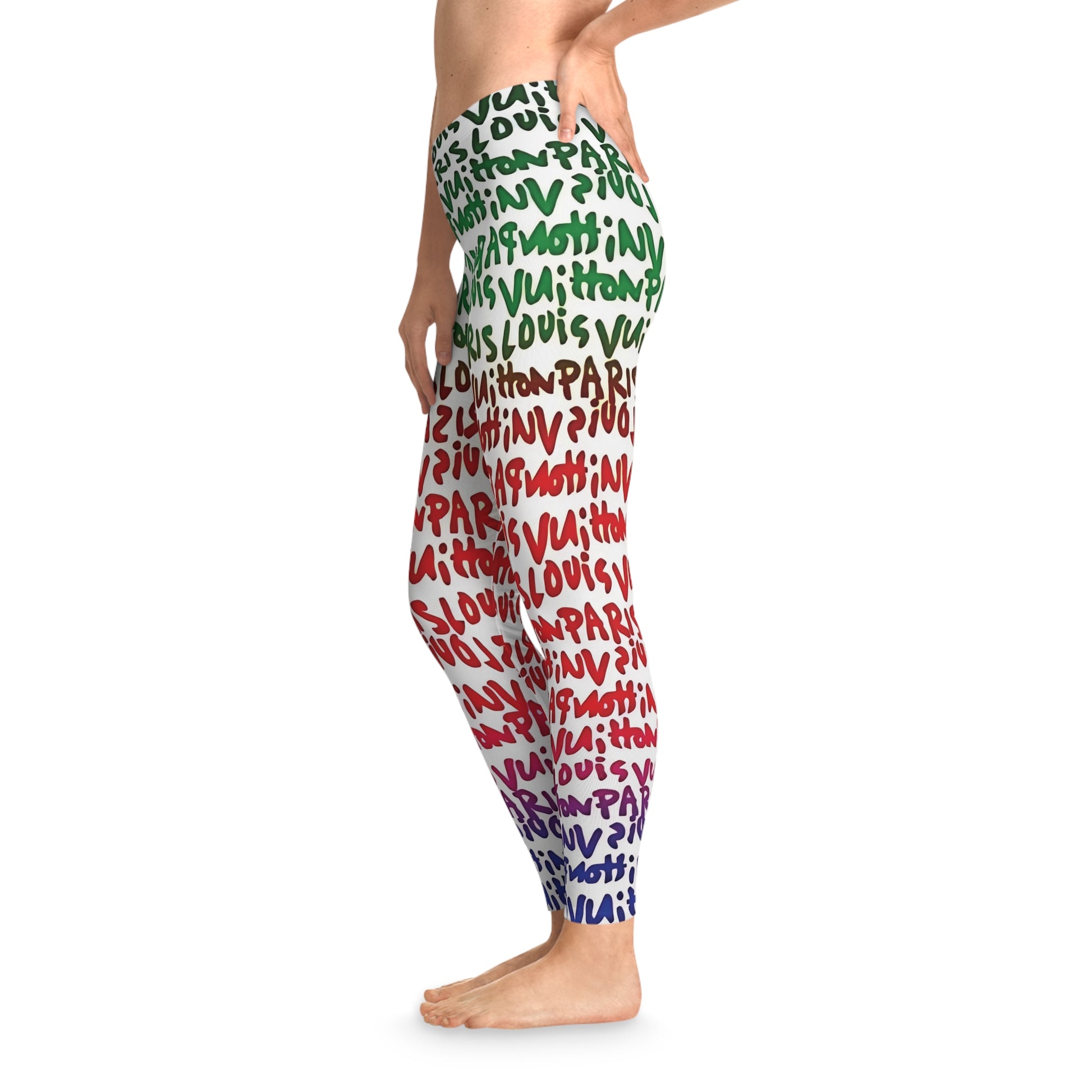 Rainbow Graffiti Luxe “Paris LV” Street Art Tee – Bold Designer-Inspired Style