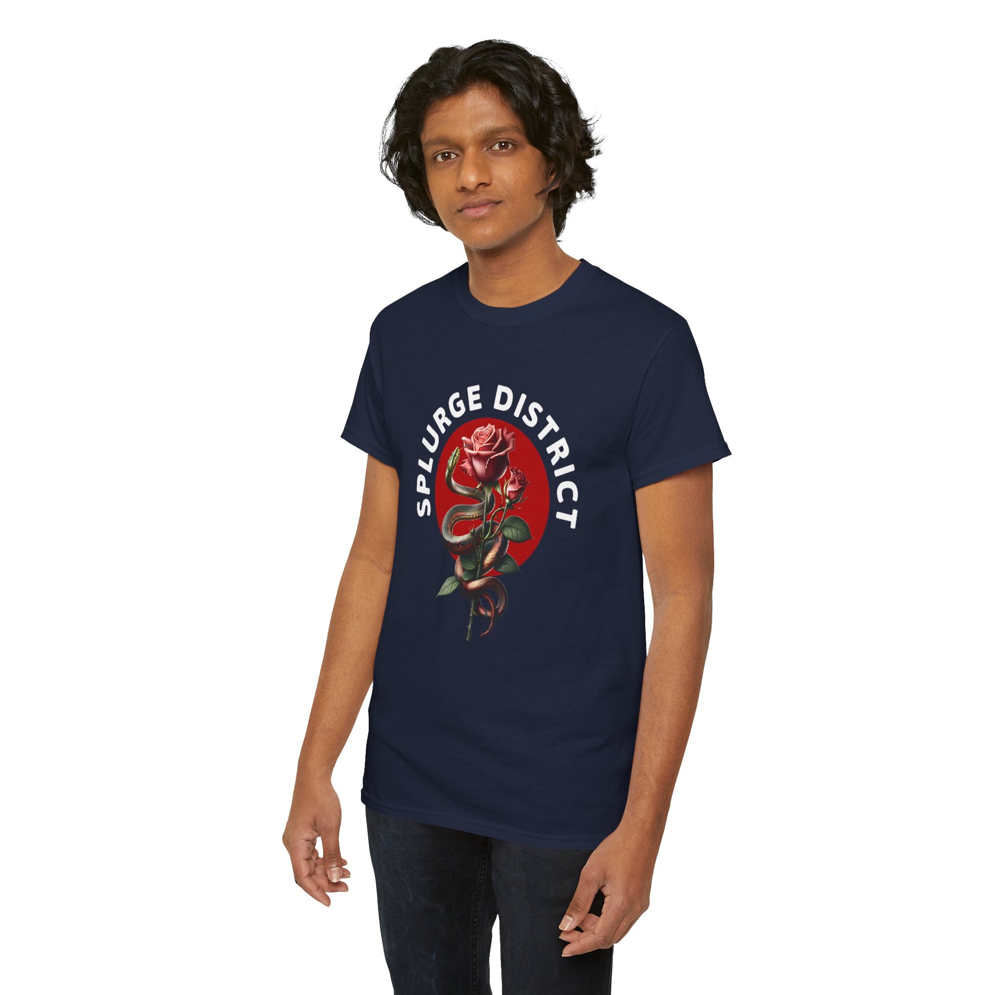 Splurge District Graphic Tee - with Rose Design
