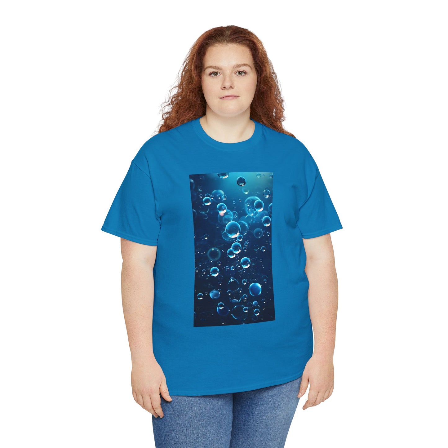 Trendy Women's Graphic "Ocean Bubbles" Tee